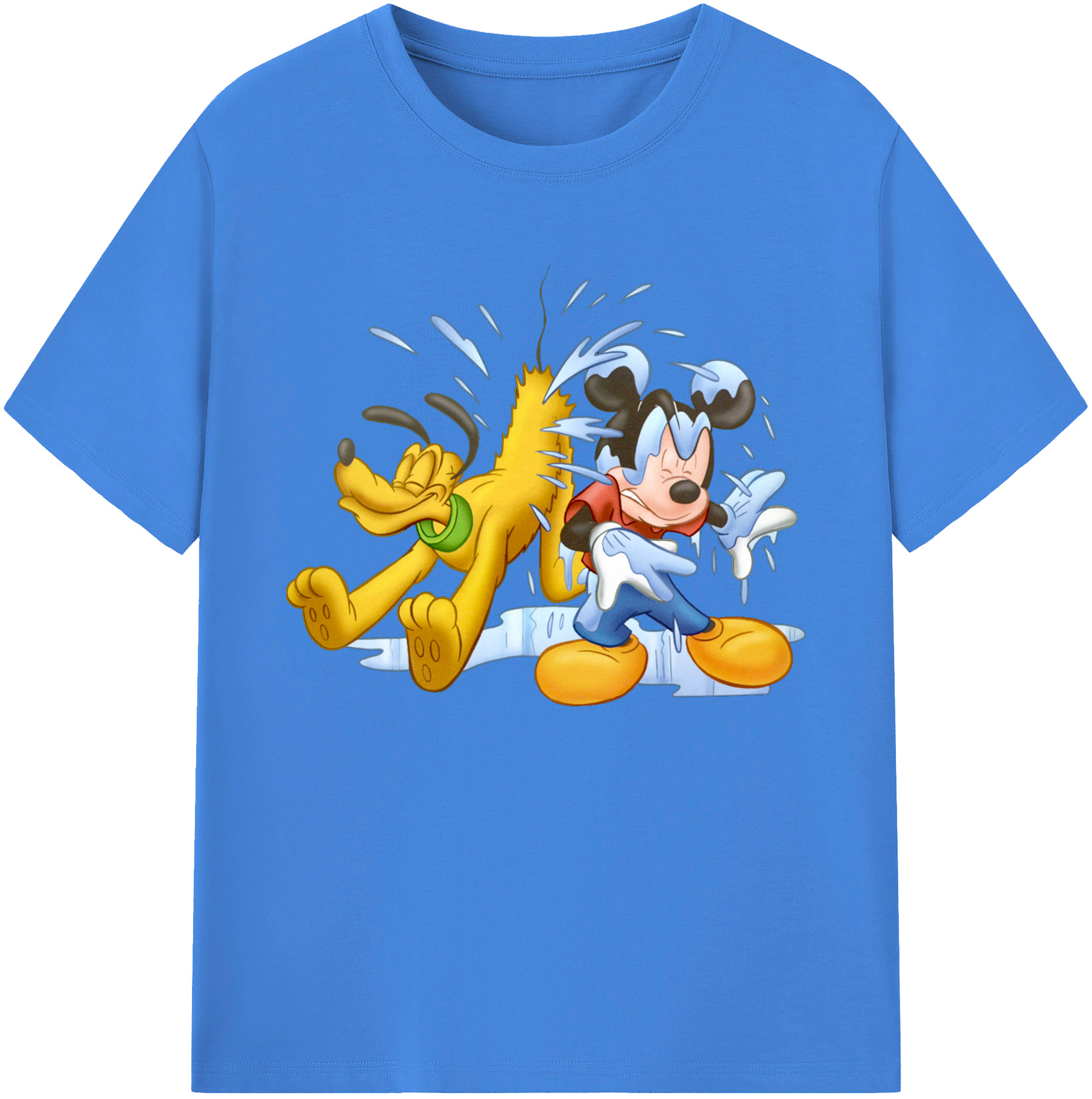 ミッキーマウス Mickey Mouse 綿100％ メンズ半袖Tシャツ｜肌触りやわらか＆通気性