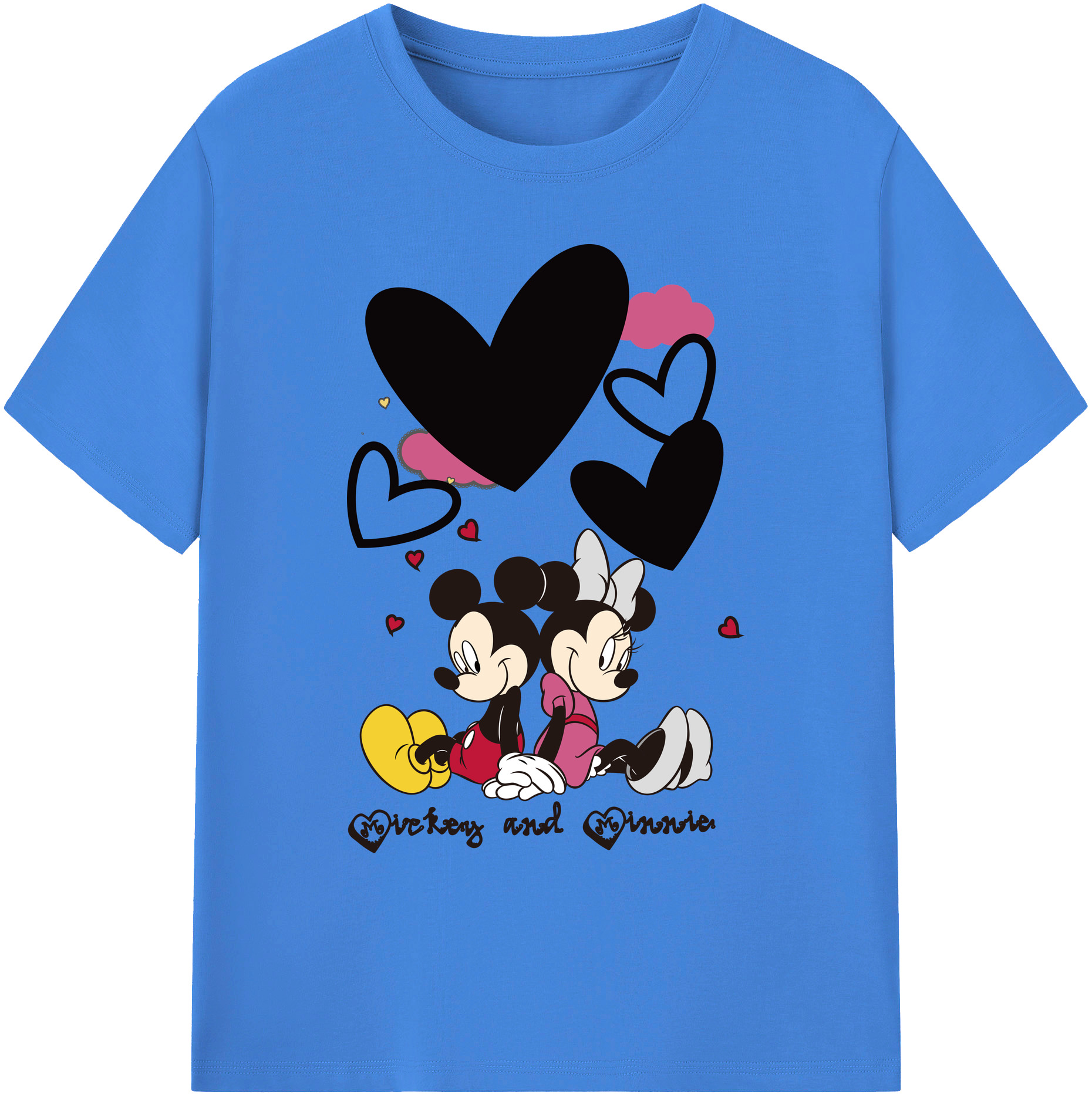 ミッキーマウス Mickey Mouse 綿100％ メンズ半袖Tシャツ｜肌触りやわらか＆通気性