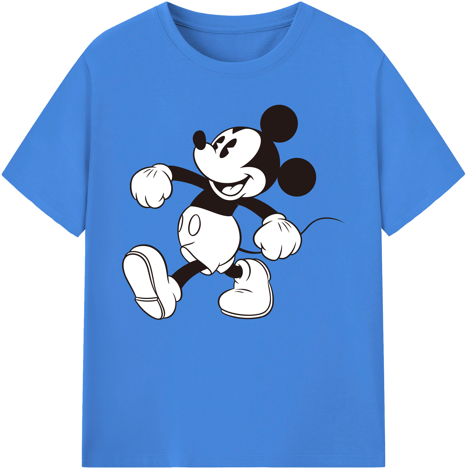 ミッキーマウス Mickey Mouse 綿100％ メンズ半袖Tシャツ｜肌触りやわらか＆通気性