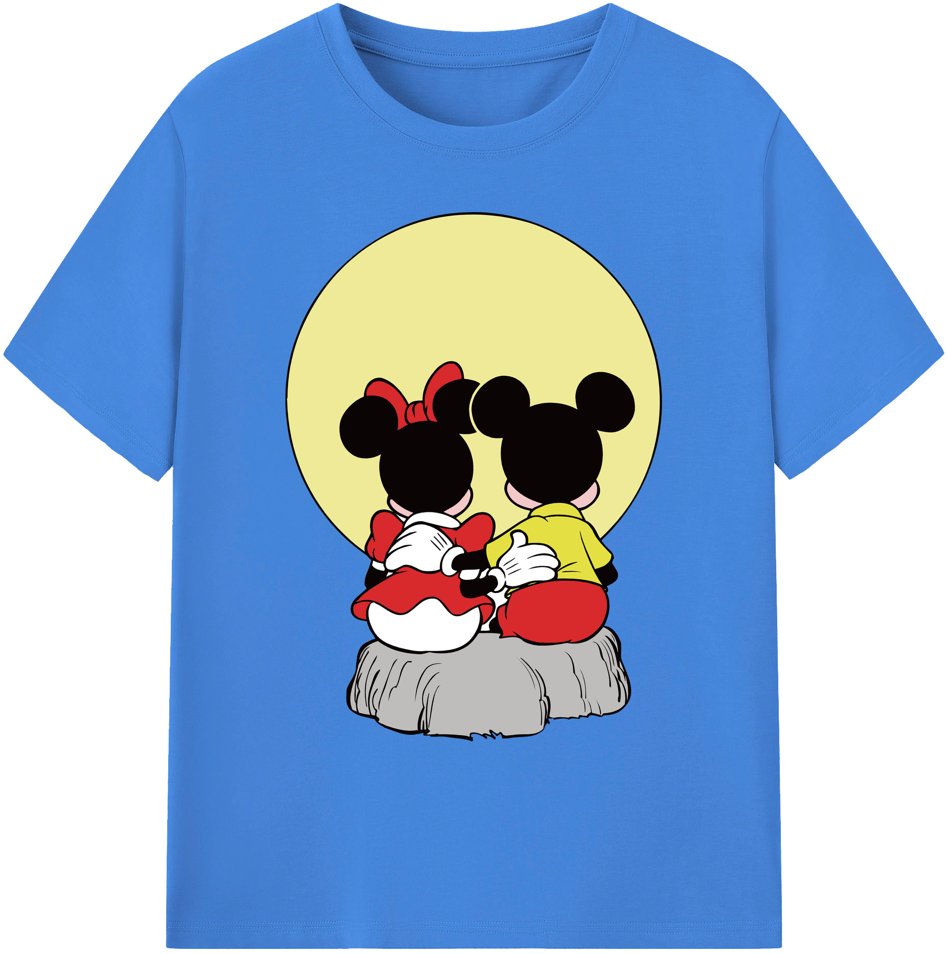 ミッキーマウス Mickey Mouse 綿100％ メンズ半袖Tシャツ｜肌触りやわらか＆通気性