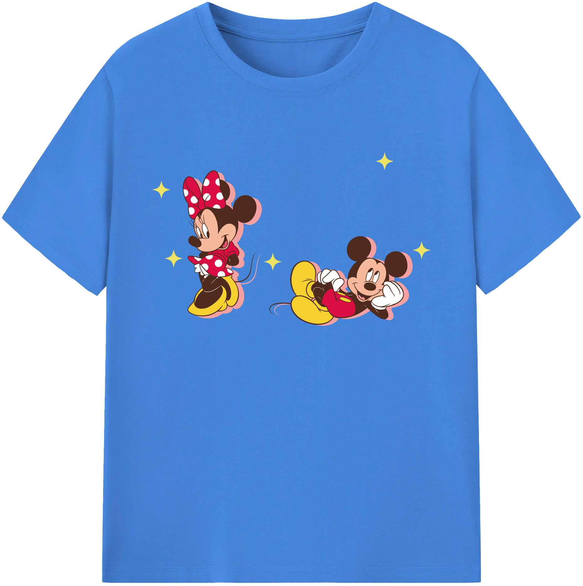 ミッキーマウス Mickey Mouse 綿100％ メンズ半袖Tシャツ｜肌触りやわらか＆通気性