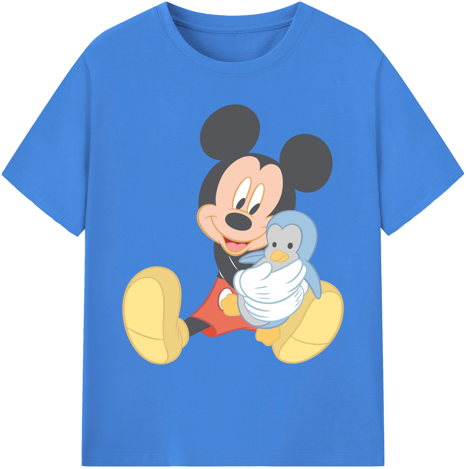 ミッキーマウス Mickey Mouse 綿100％ メンズ半袖Tシャツ｜肌触りやわらか＆通気性