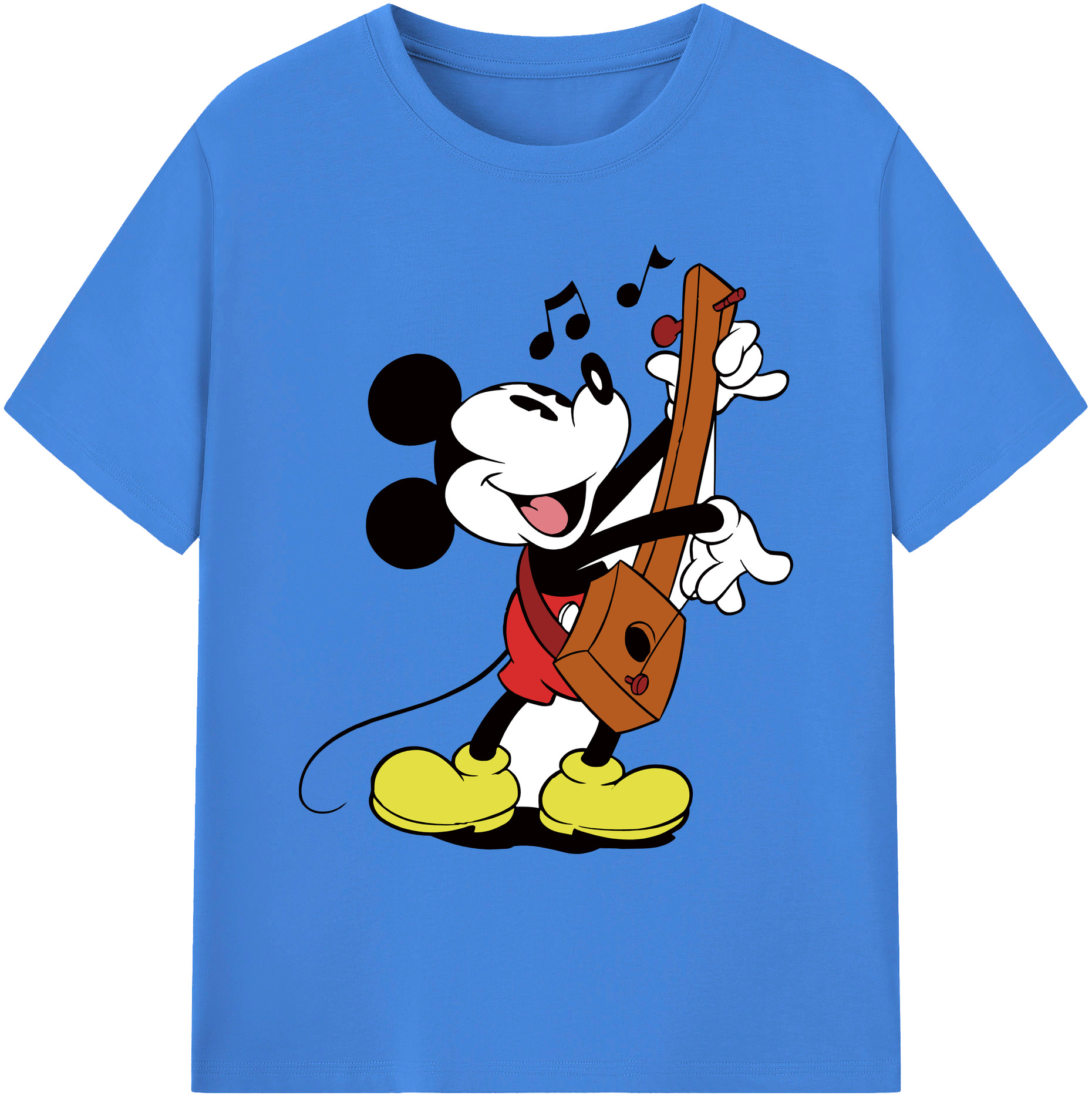 ミッキーマウス Mickey Mouse 綿100％ メンズ半袖Tシャツ｜肌触りやわらか＆通気性