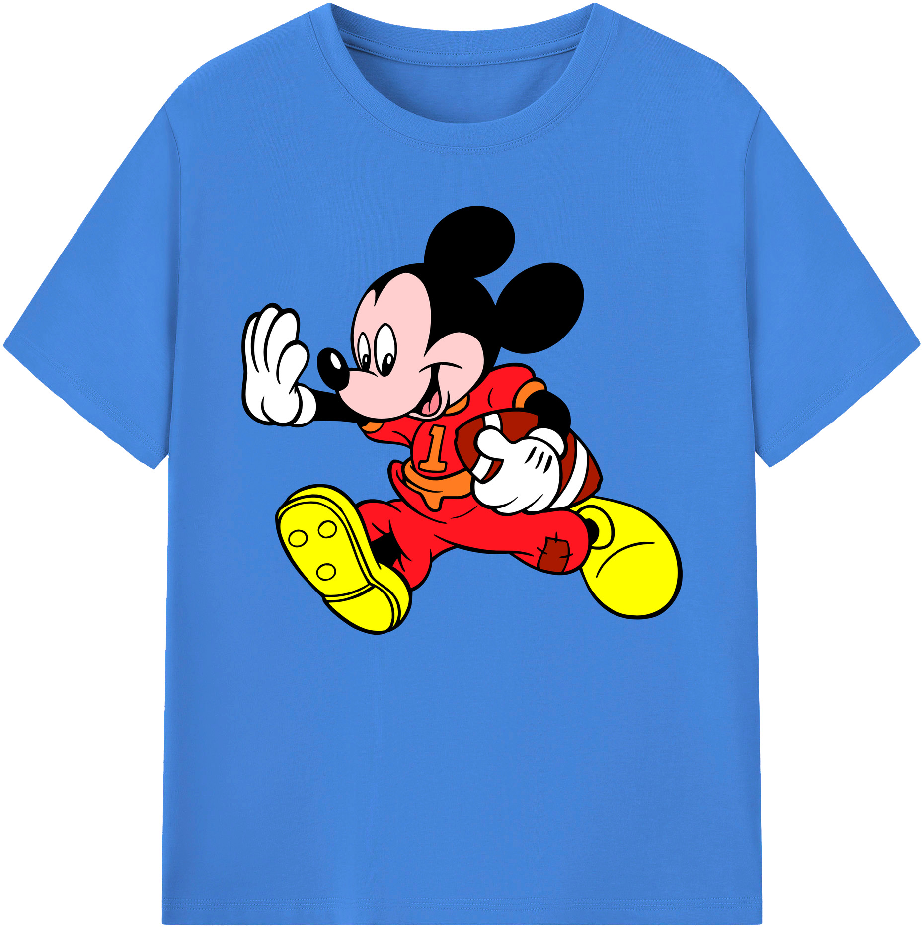 ミッキーマウス Mickey Mouse 綿100％ メンズ半袖Tシャツ｜肌触りやわらか＆通気性