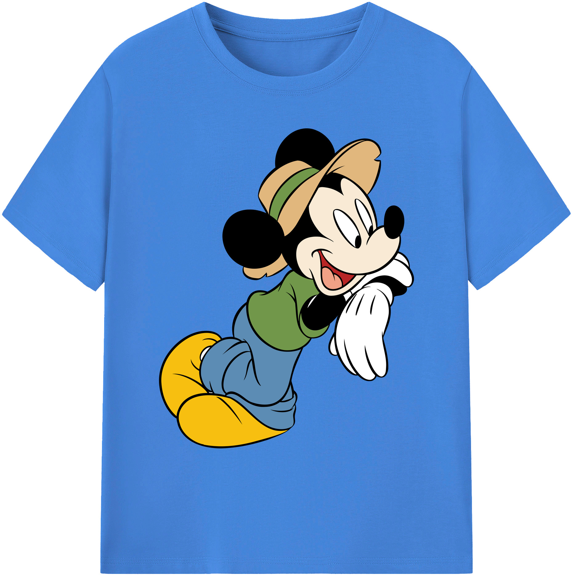ミッキーマウス Mickey Mouse 綿100％ メンズ半袖Tシャツ｜肌触りやわらか＆通気性