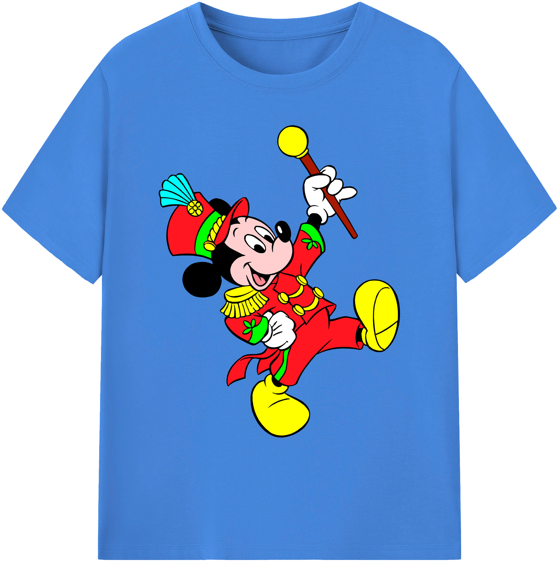 ミッキーマウス Mickey Mouse 綿100％ メンズ半袖Tシャツ｜肌触りやわらか＆通気性