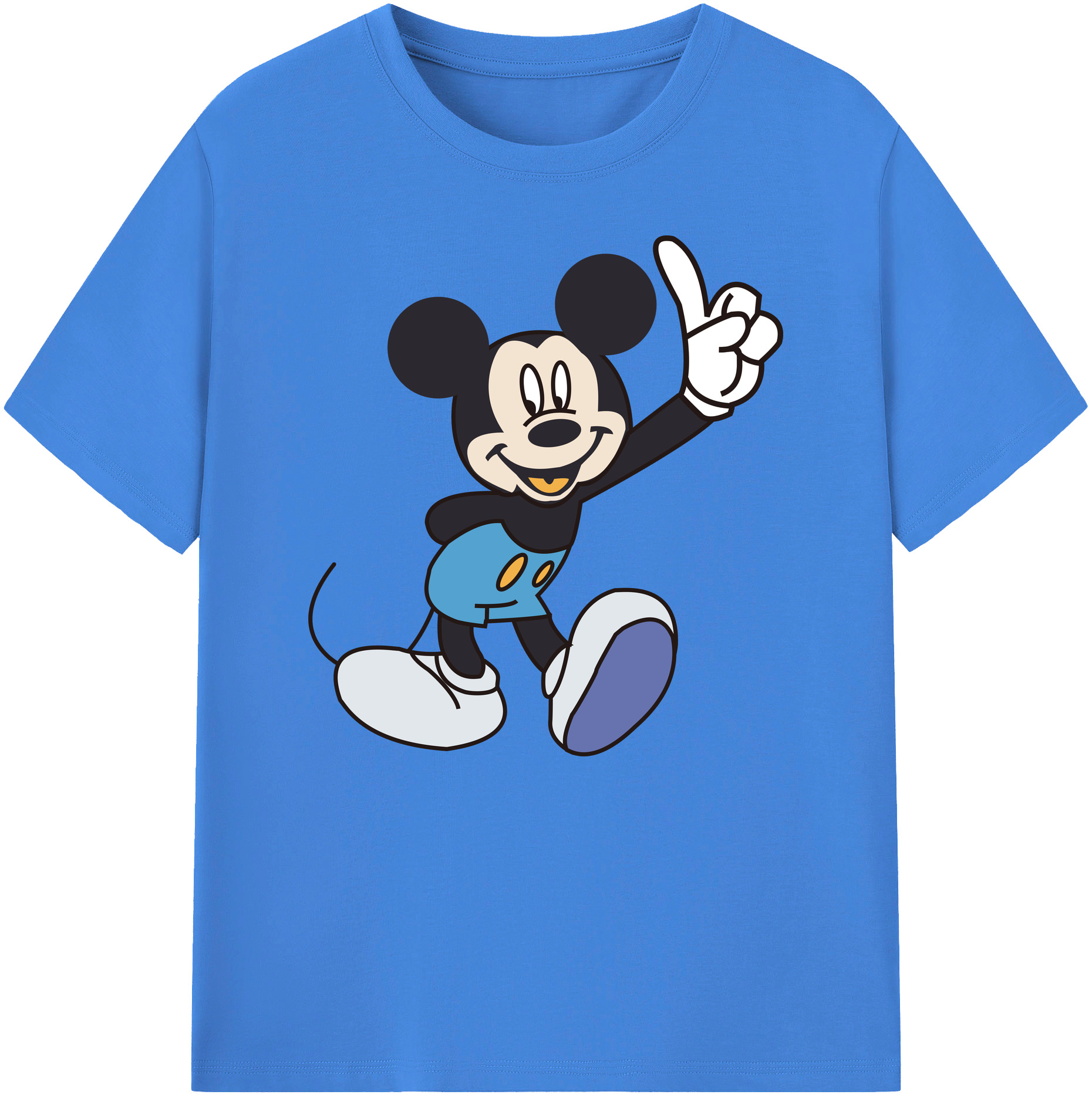 ミッキーマウス Mickey Mouse 綿100％ メンズ半袖Tシャツ｜肌触りやわらか＆通気性