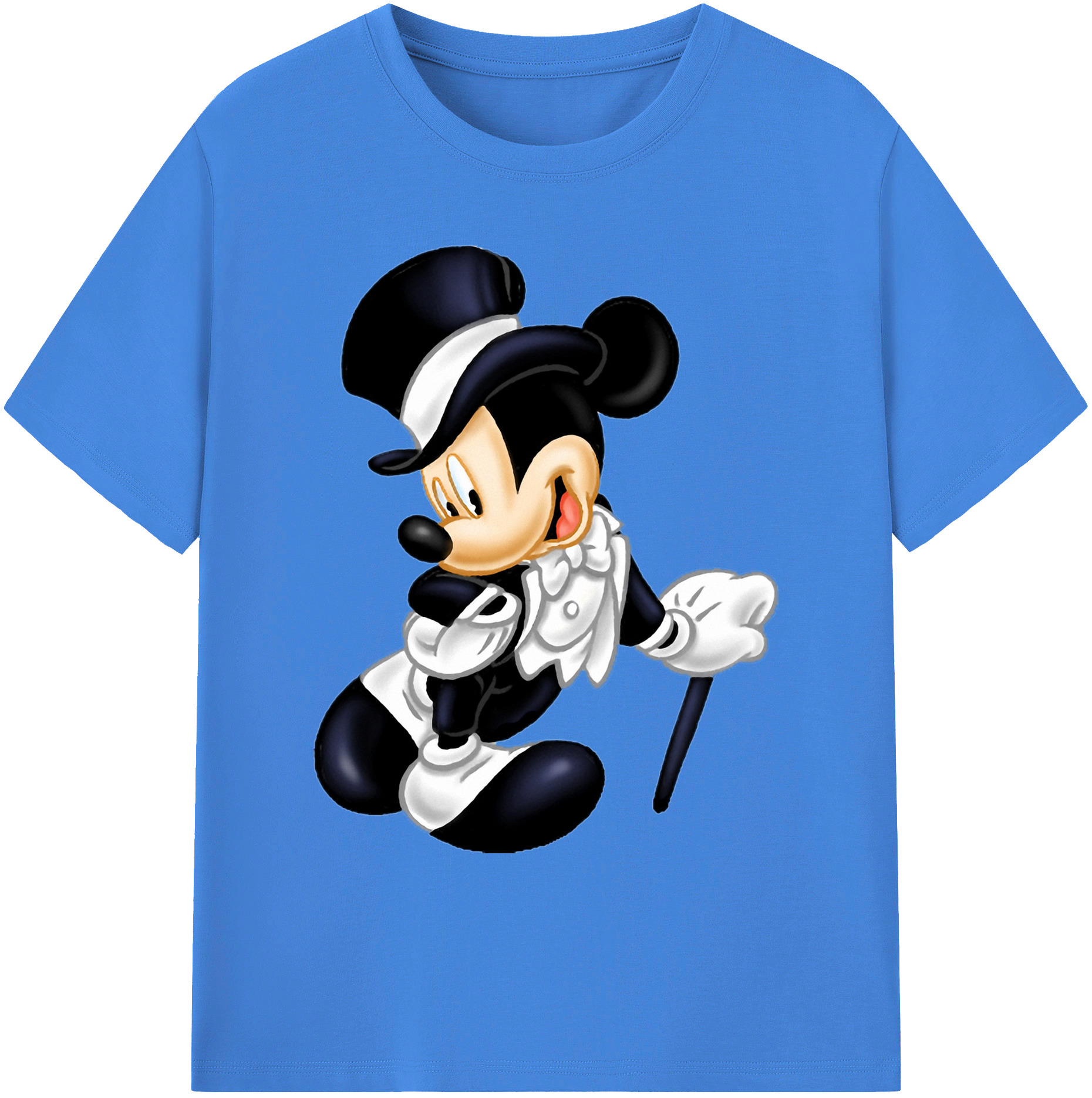 ミッキーマウス Mickey Mouse 綿100％ メンズ半袖Tシャツ｜肌触りやわらか＆通気性