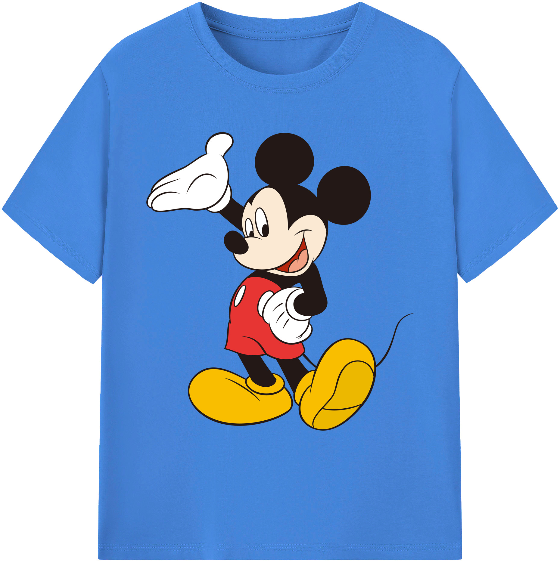 ミッキーマウス Mickey Mouse 綿100％ メンズ半袖Tシャツ｜肌触りやわらか＆通気性