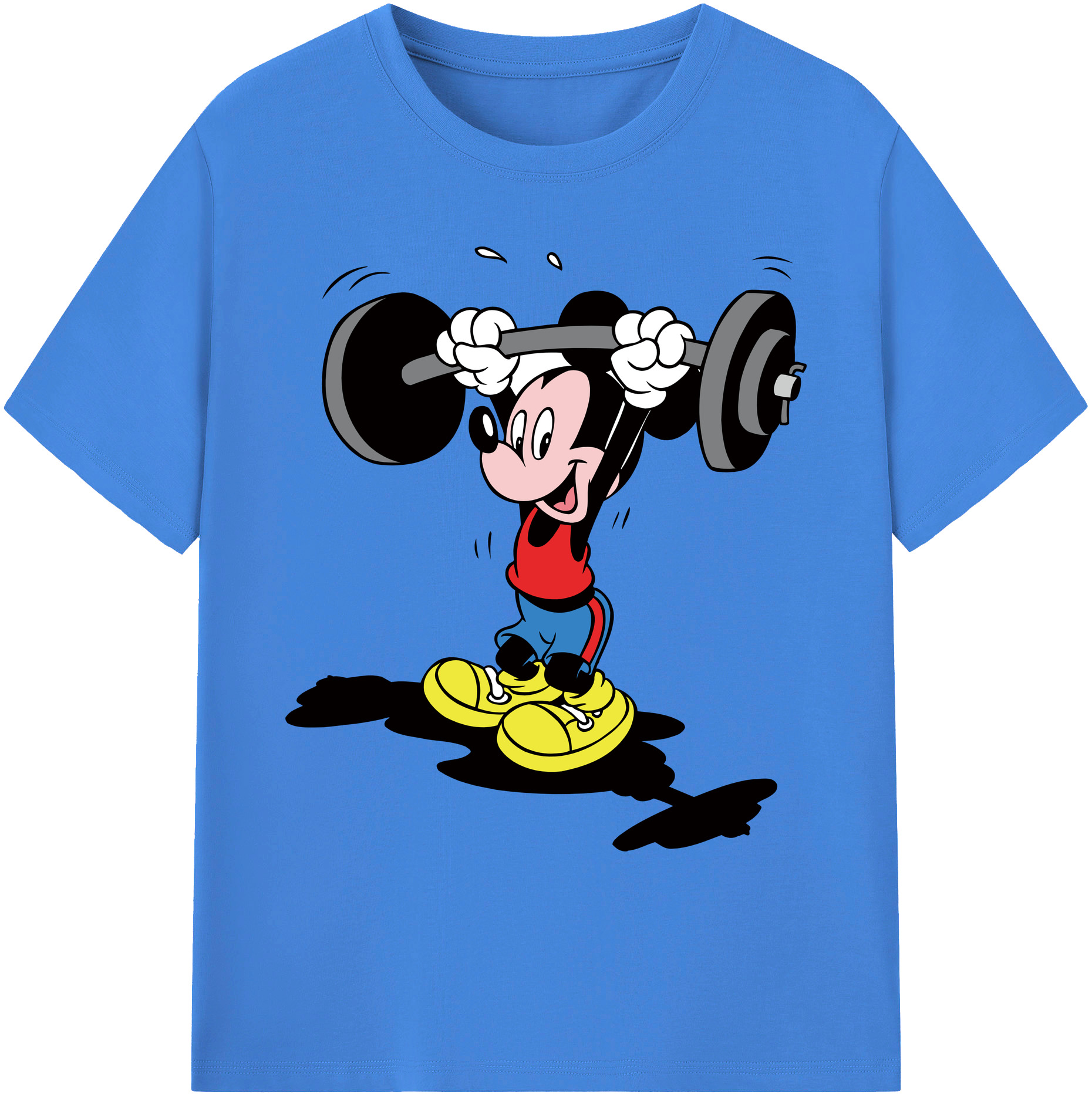 ミッキーマウス Mickey Mouse 綿100％ メンズ半袖Tシャツ｜肌触りやわらか＆通気性