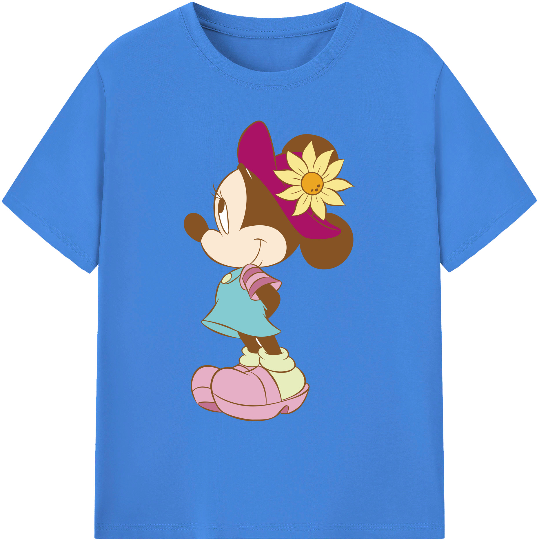 ミッキーマウス Mickey Mouse 綿100％ メンズ半袖Tシャツ｜肌触りやわらか＆通気性
