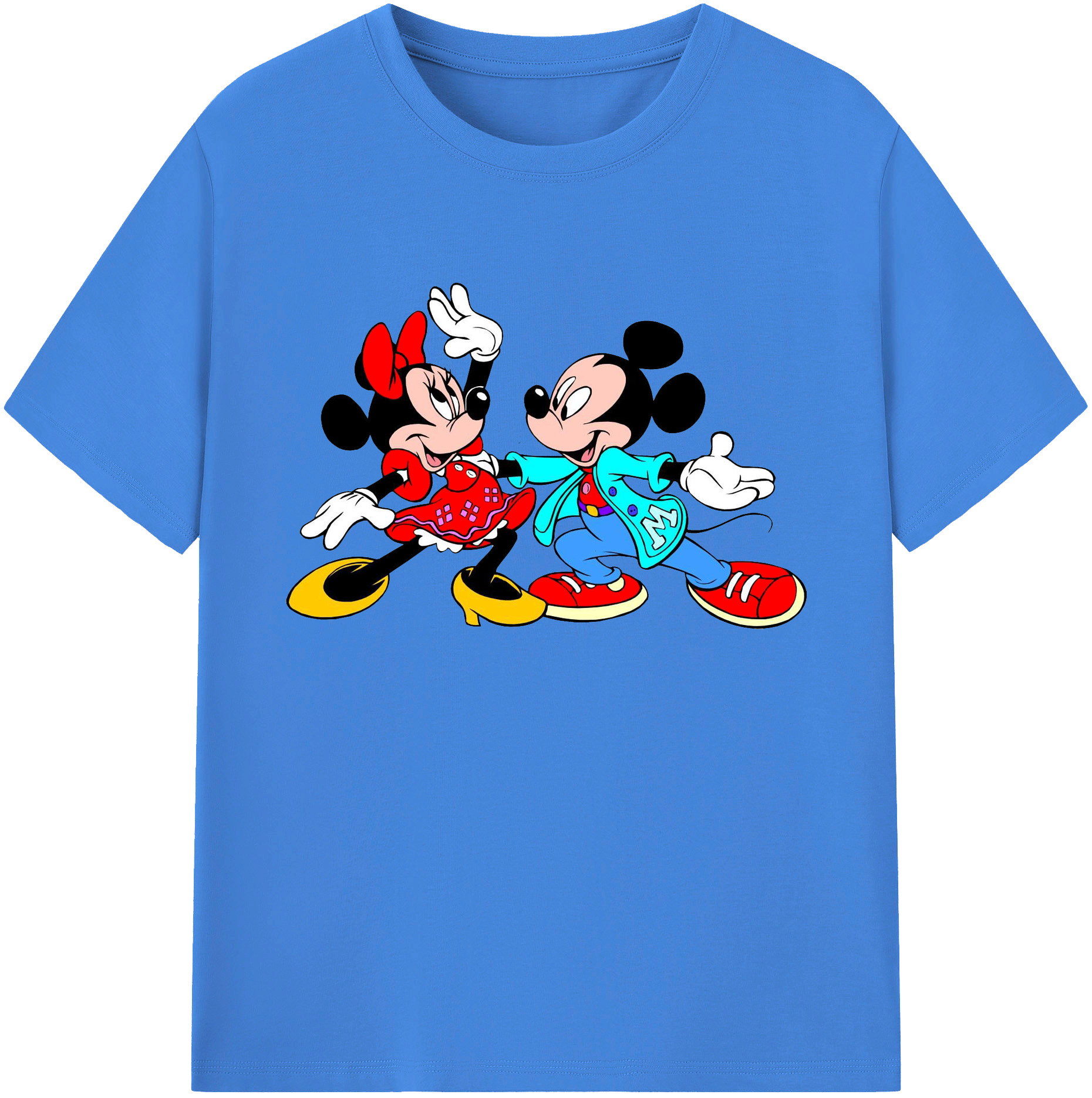 ミッキーマウス Mickey Mouse 綿100％ メンズ半袖Tシャツ｜肌触りやわらか＆通気性