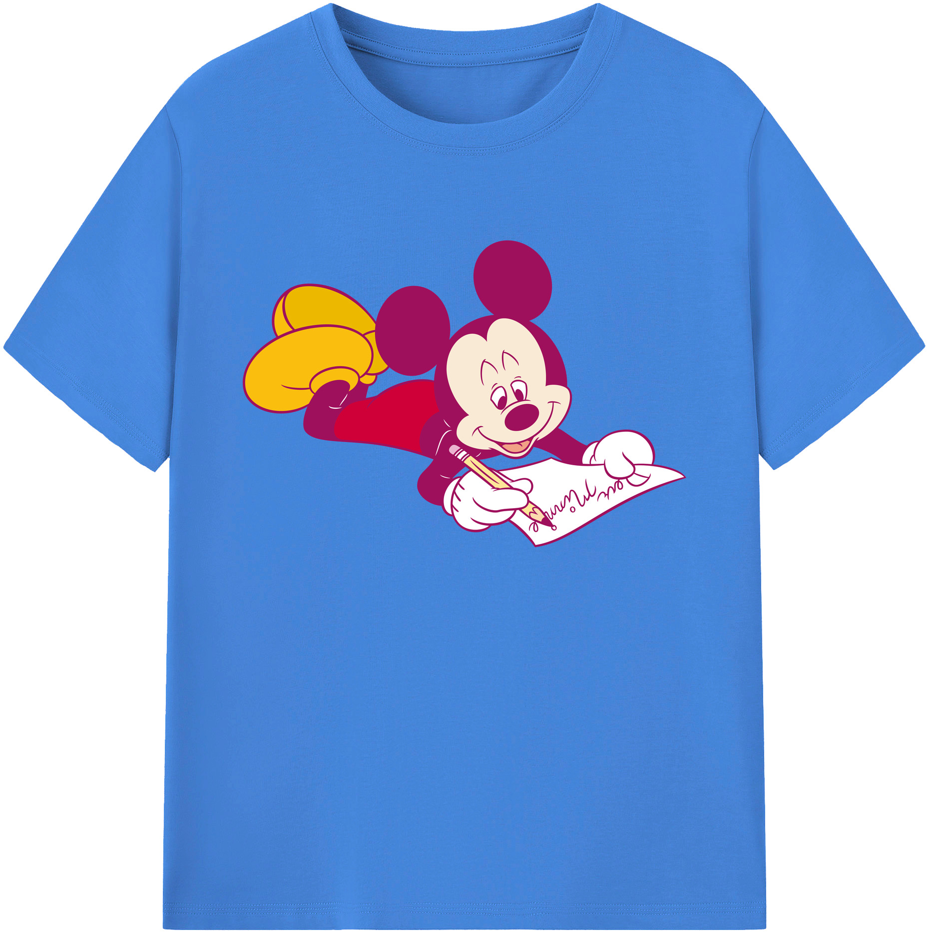 ミッキーマウス Mickey Mouse 綿100％ メンズ半袖Tシャツ｜肌触りやわらか＆通気性