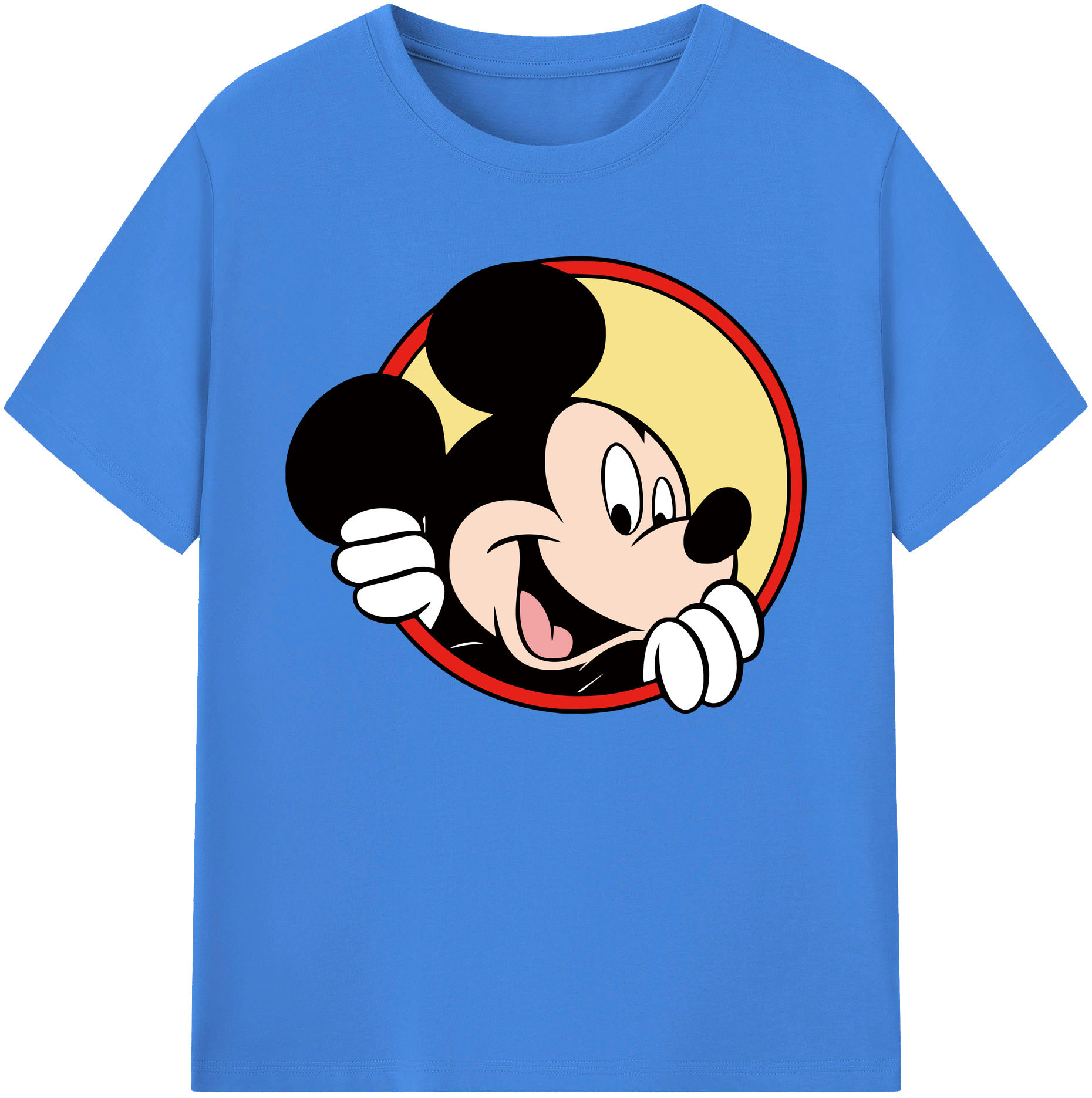 ミッキーマウス Mickey Mouse 綿100％ メンズ半袖Tシャツ｜肌触りやわらか＆通気性