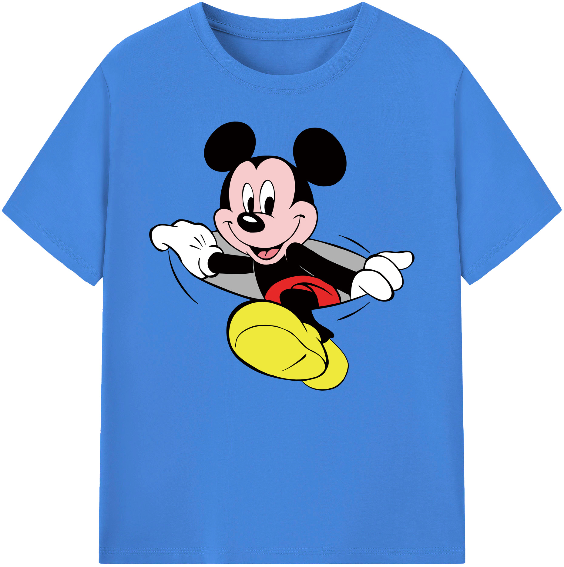 ミッキーマウス Mickey Mouse 綿100％ メンズ半袖Tシャツ｜肌触りやわらか＆通気性