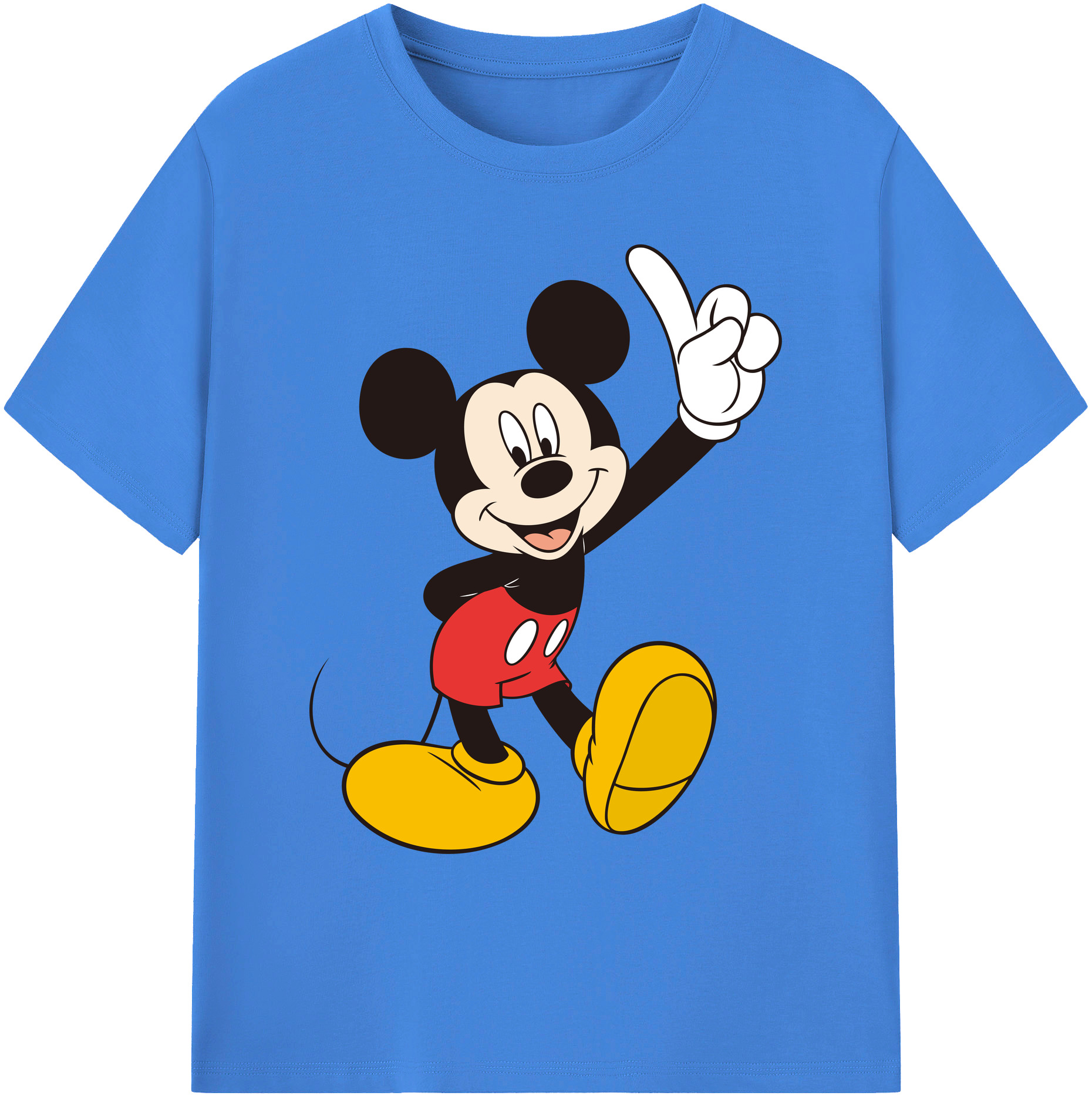 ミッキーマウス Mickey Mouse 綿100％ メンズ半袖Tシャツ｜肌触りやわらか＆通気性