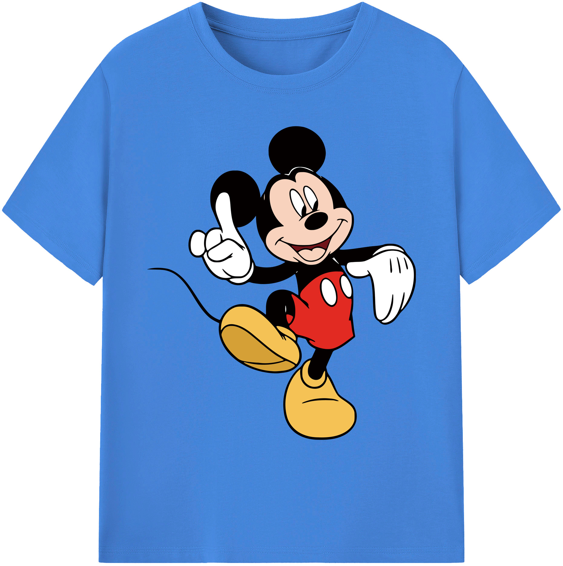 ミッキーマウス Mickey Mouse 綿100％ メンズ半袖Tシャツ｜肌触りやわらか＆通気性