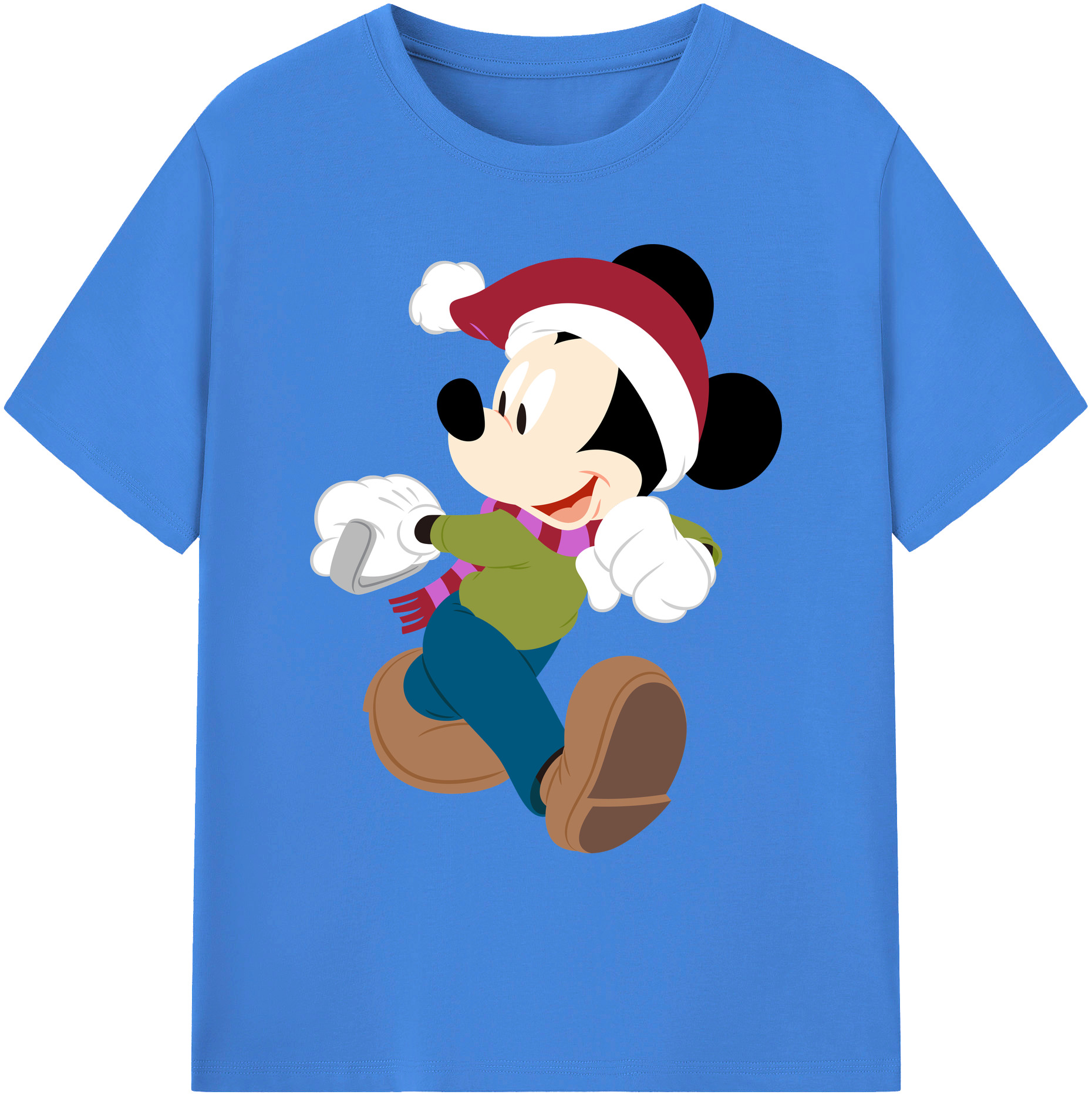 ミッキーマウス Mickey Mouse 綿100％ メンズ半袖Tシャツ｜肌触りやわらか＆通気性