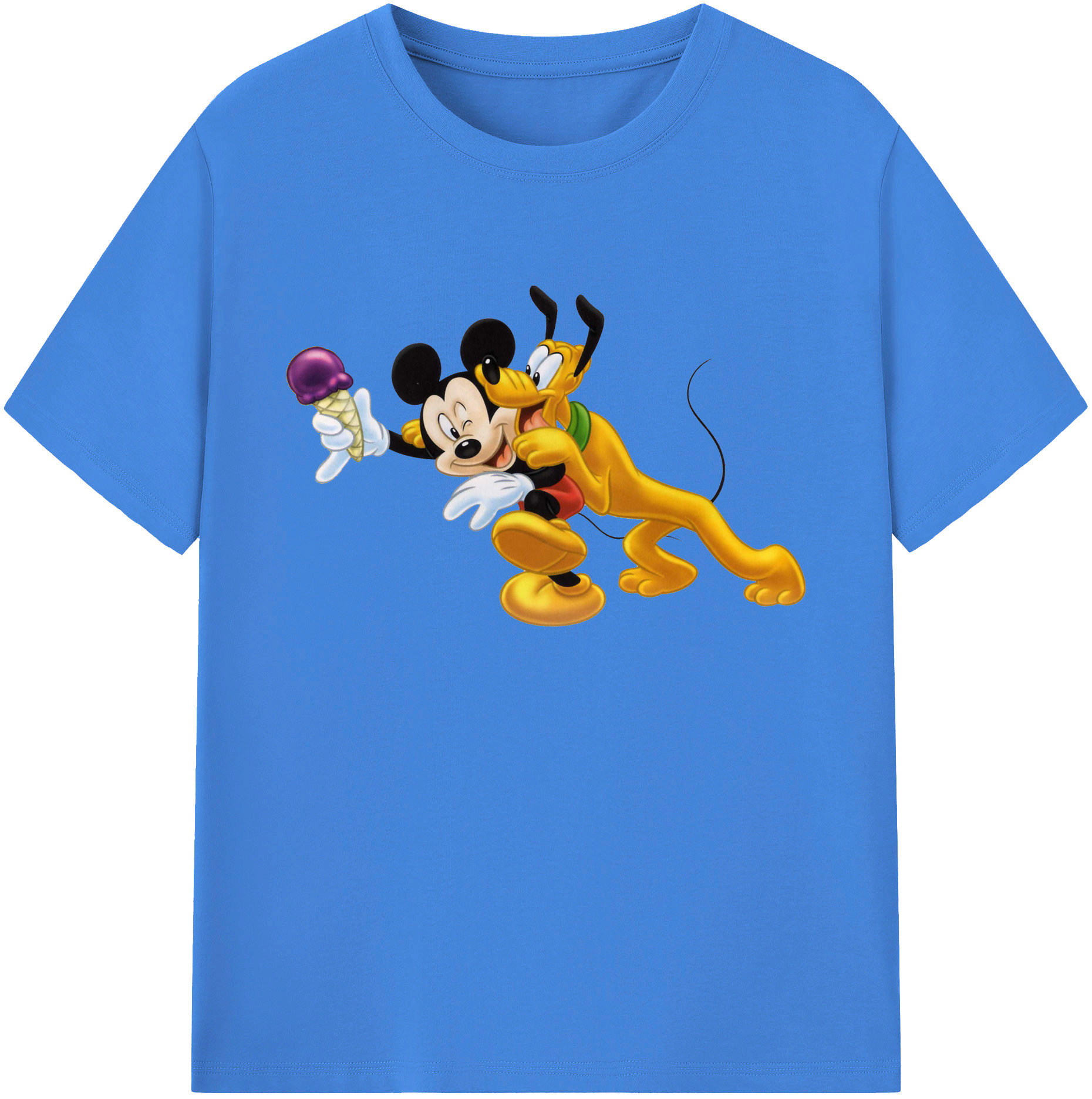 ミッキーマウス Mickey Mouse 綿100％ メンズ半袖Tシャツ｜肌触りやわらか＆通気性