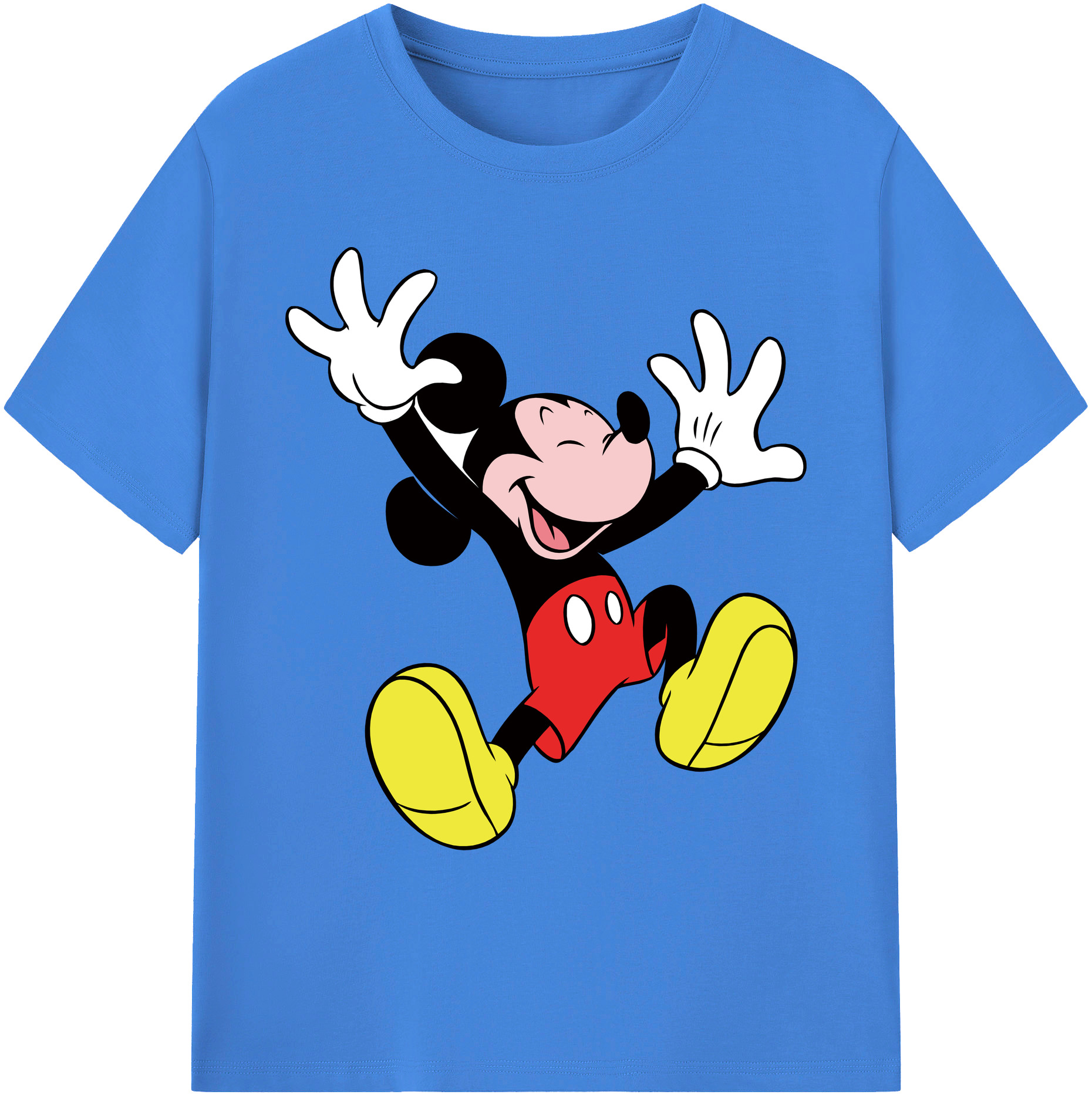 ミッキーマウス Mickey Mouse 綿100％ メンズ半袖Tシャツ｜肌触りやわらか＆通気性