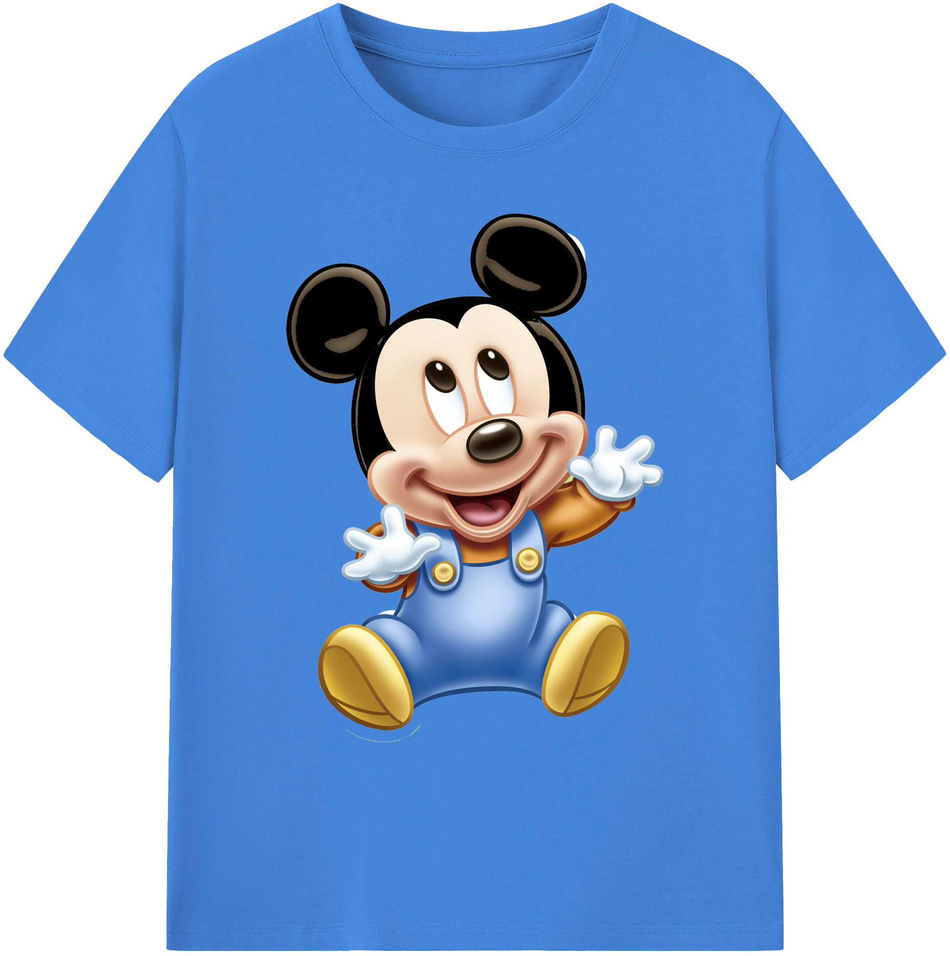 ミッキーマウス Mickey Mouse 綿100％ メンズ半袖Tシャツ｜肌触りやわらか＆通気性