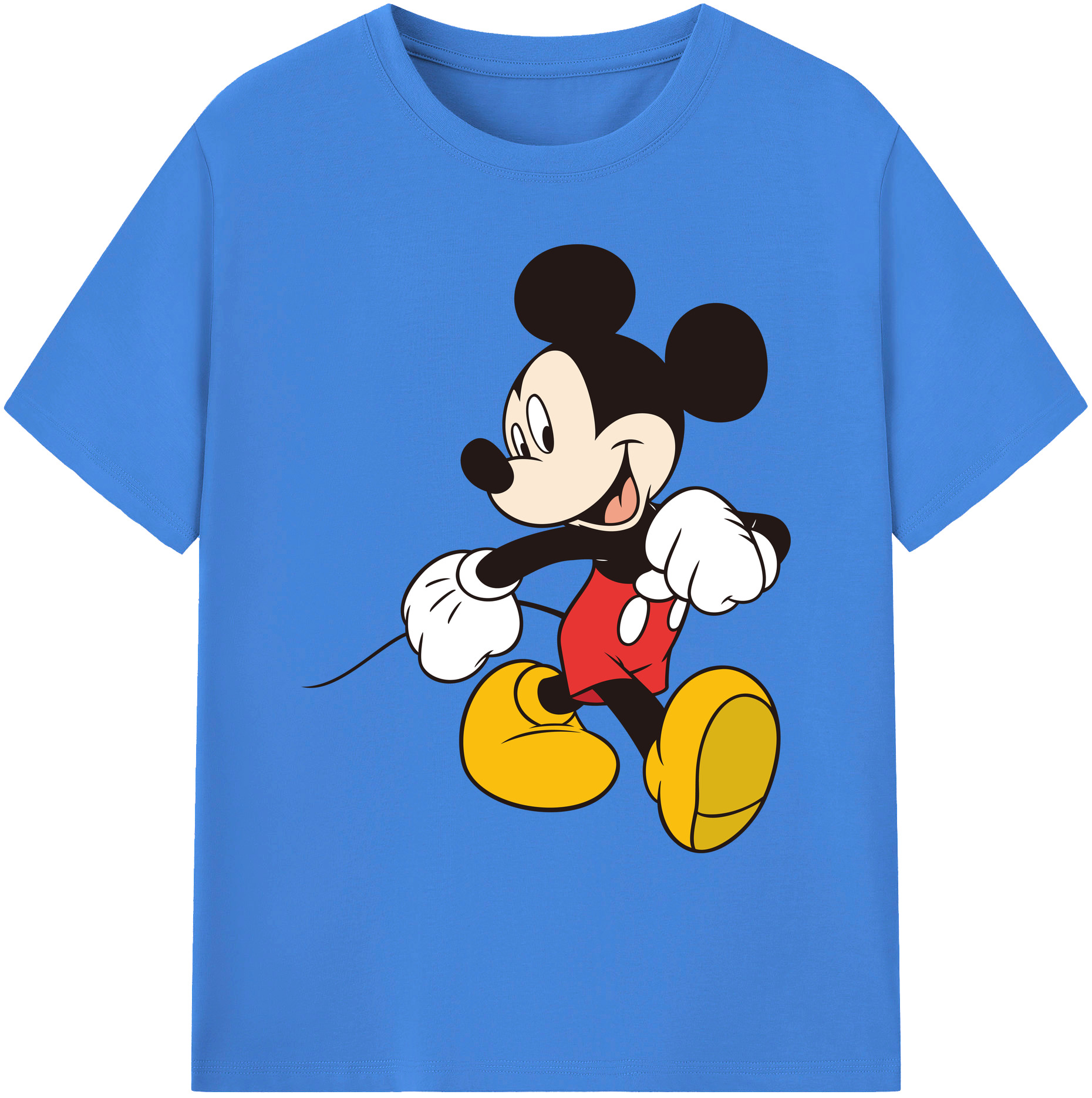 ミッキーマウス Mickey Mouse 綿100％ メンズ半袖Tシャツ｜肌触りやわらか＆通気性