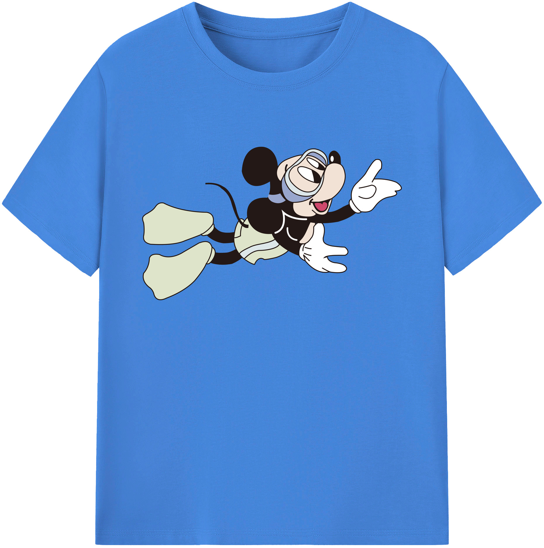 ミッキーマウス Mickey Mouse 綿100％ メンズ半袖Tシャツ｜肌触りやわらか＆通気性