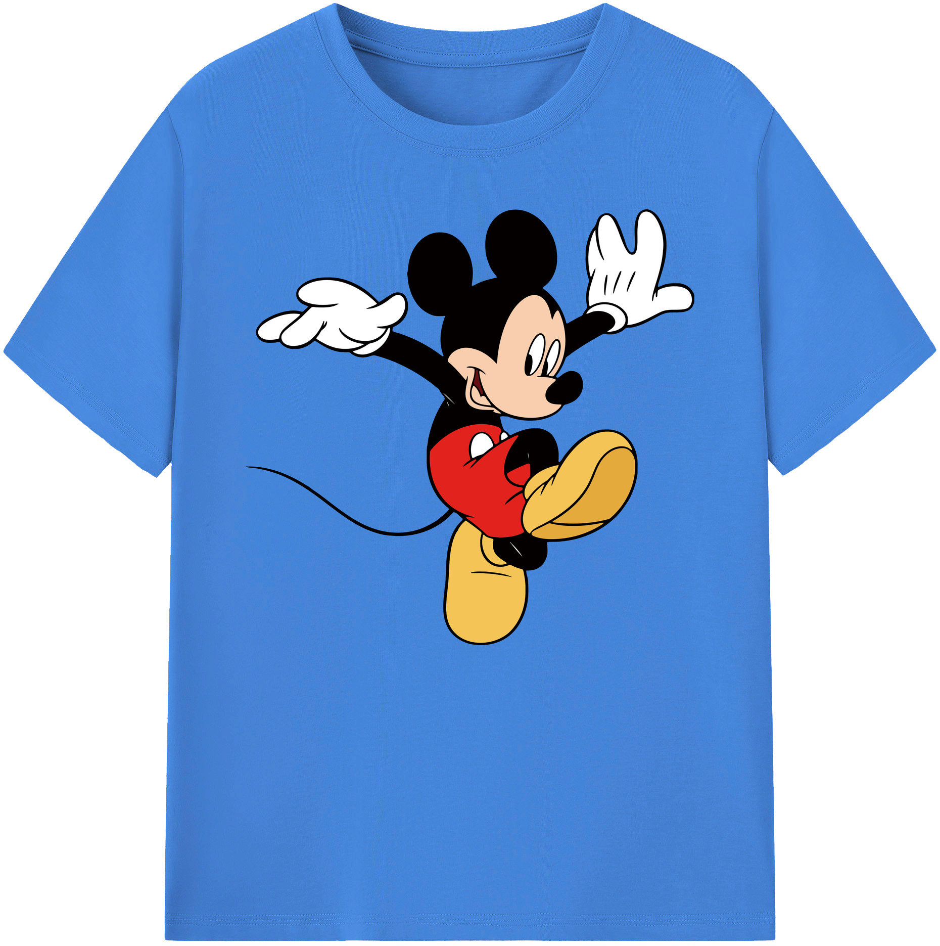 ミッキーマウス Mickey Mouse 綿100％ メンズ半袖Tシャツ｜肌触りやわらか＆通気性