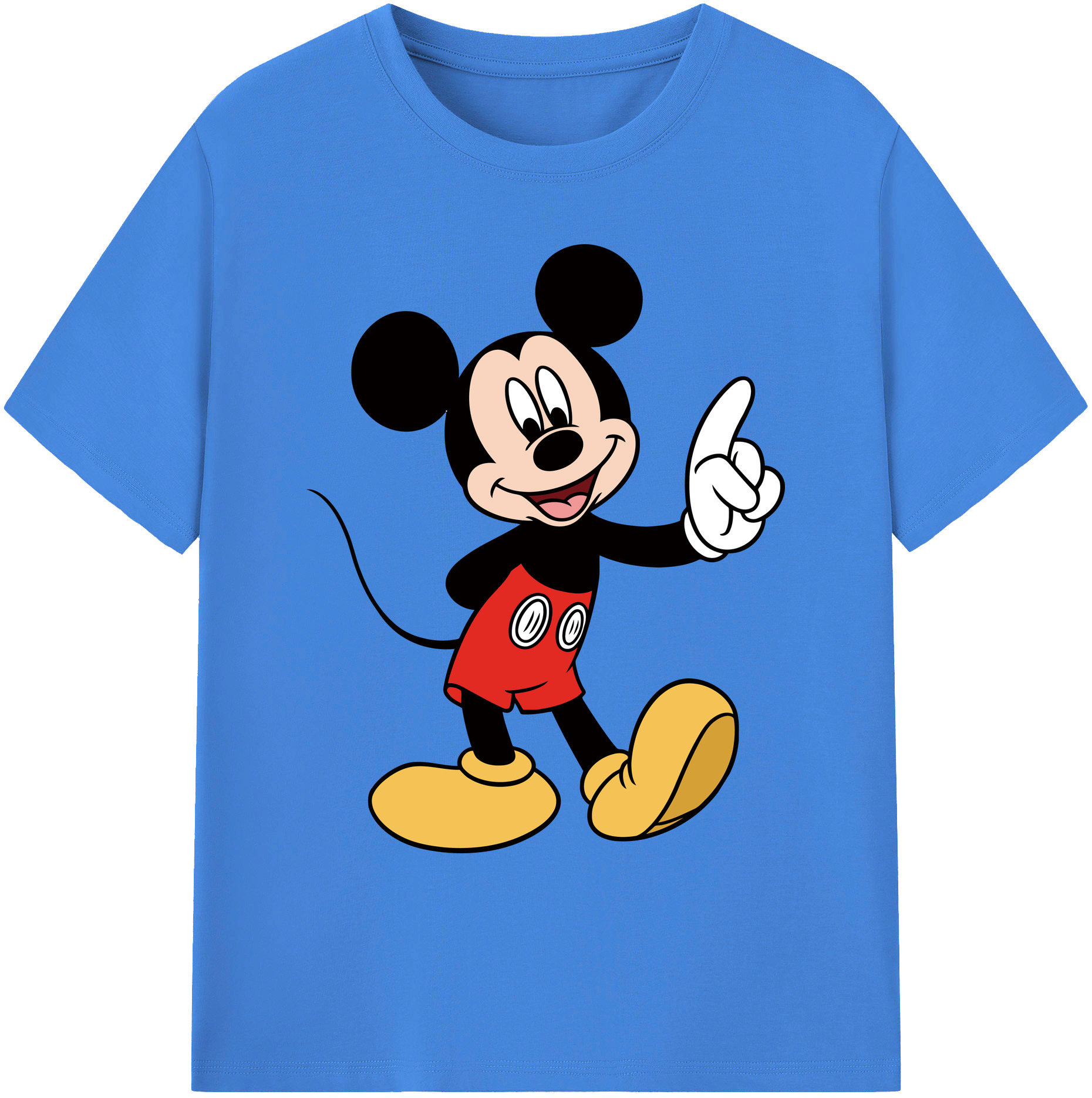 ミッキーマウス Mickey Mouse 綿100％ メンズ半袖Tシャツ｜肌触りやわらか＆通気性
