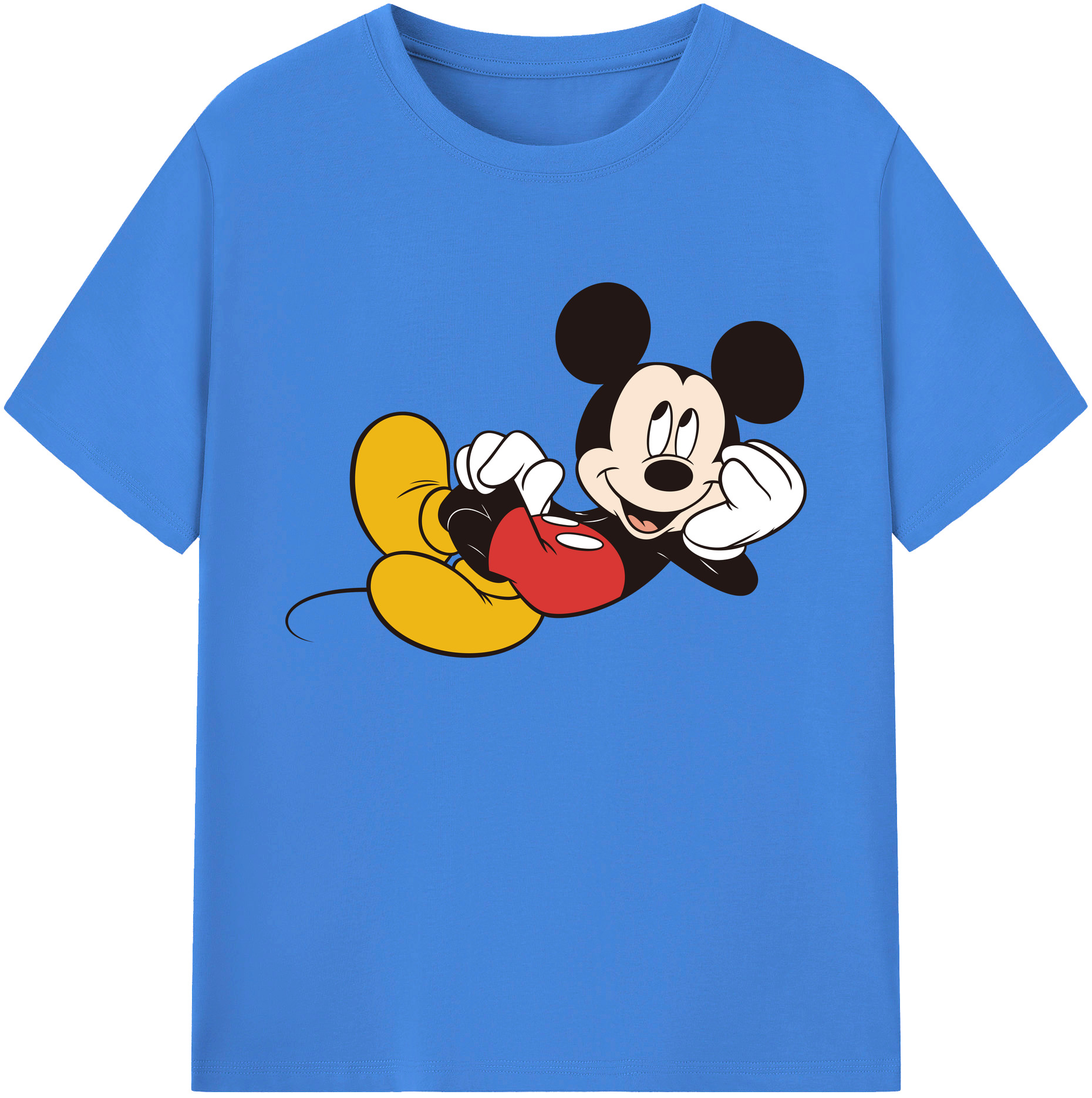 ミッキーマウス Mickey Mouse 綿100％ メンズ半袖Tシャツ｜肌触りやわらか＆通気性