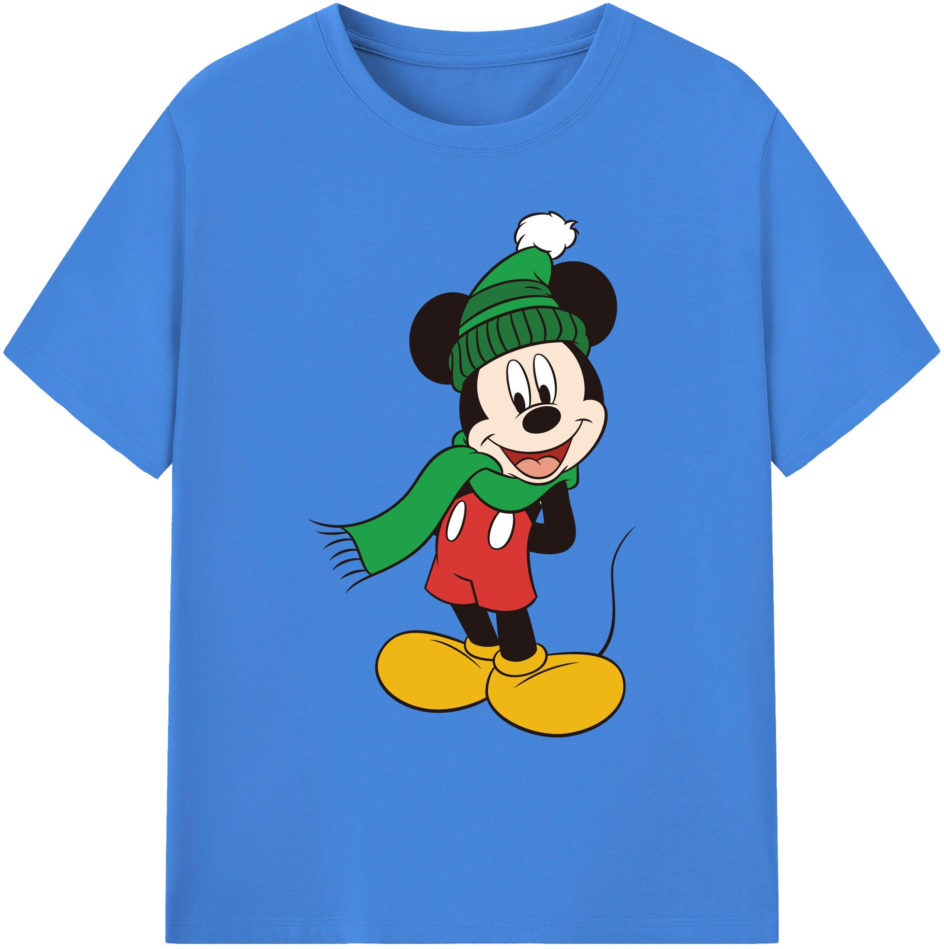 ミッキーマウス Mickey Mouse 綿100％ メンズ半袖Tシャツ｜肌触りやわらか＆通気性