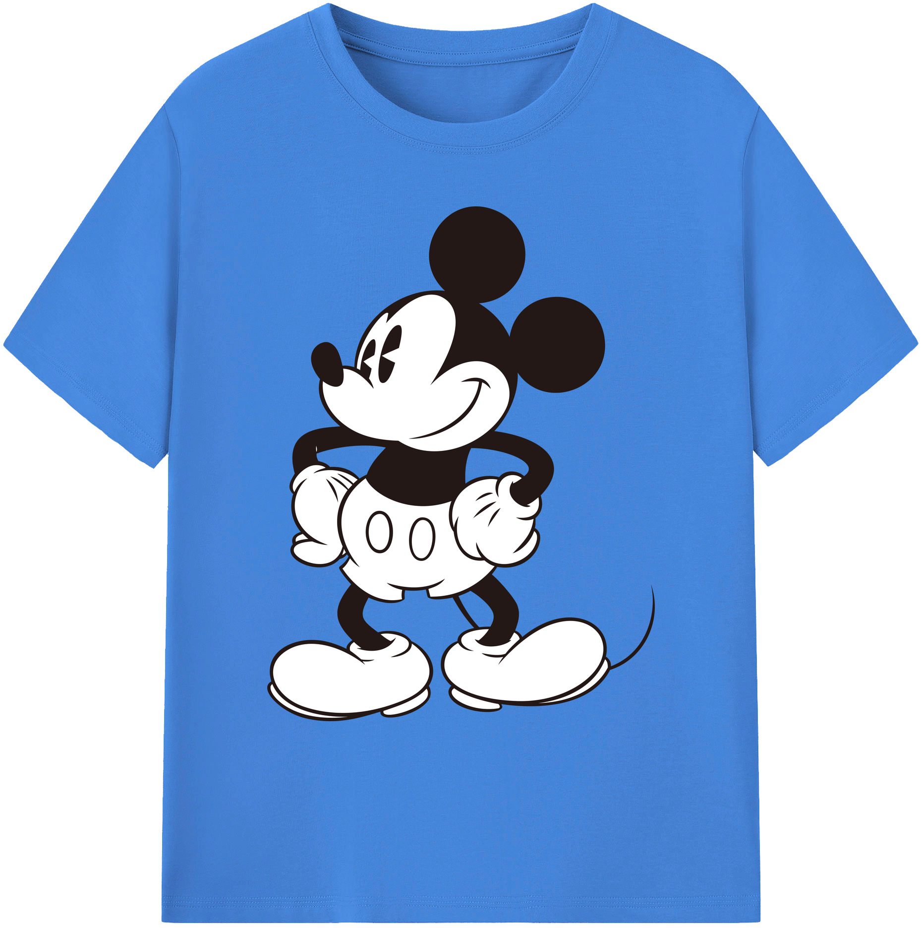 ミッキーマウス Mickey Mouse 綿100％ メンズ半袖Tシャツ｜肌触りやわらか＆通気性
