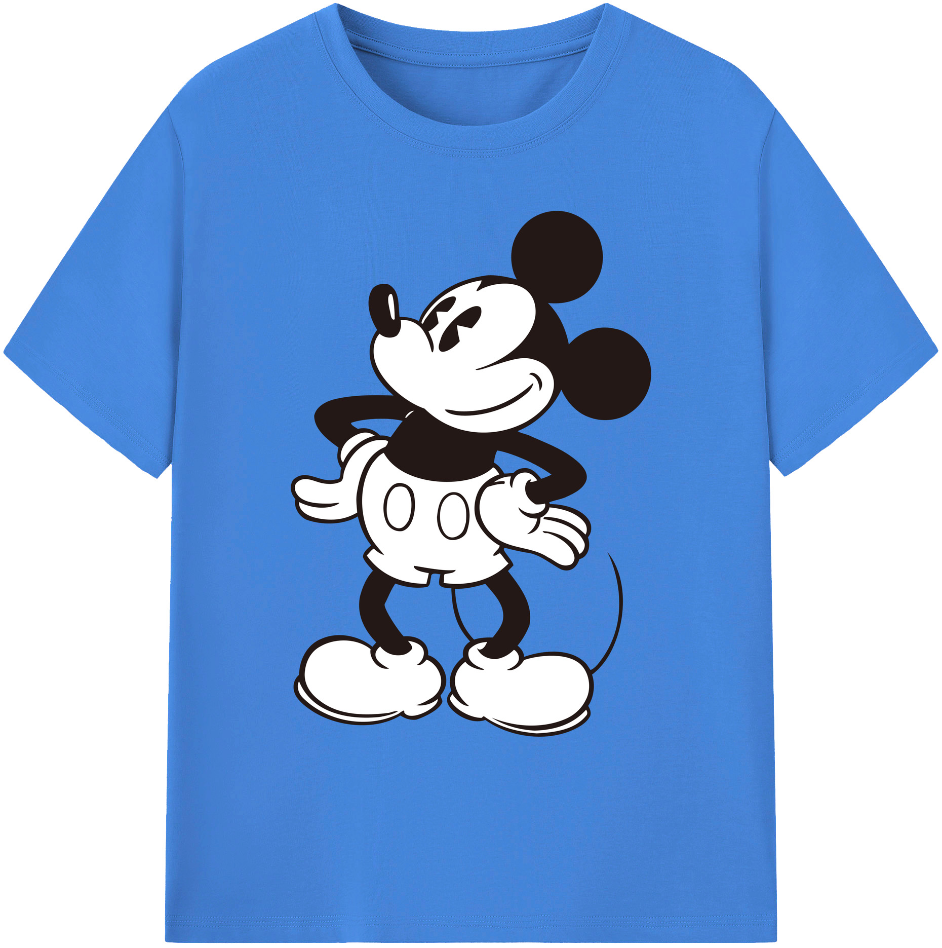 ミッキーマウス Mickey Mouse 綿100％ メンズ半袖Tシャツ｜肌触りやわらか＆通気性