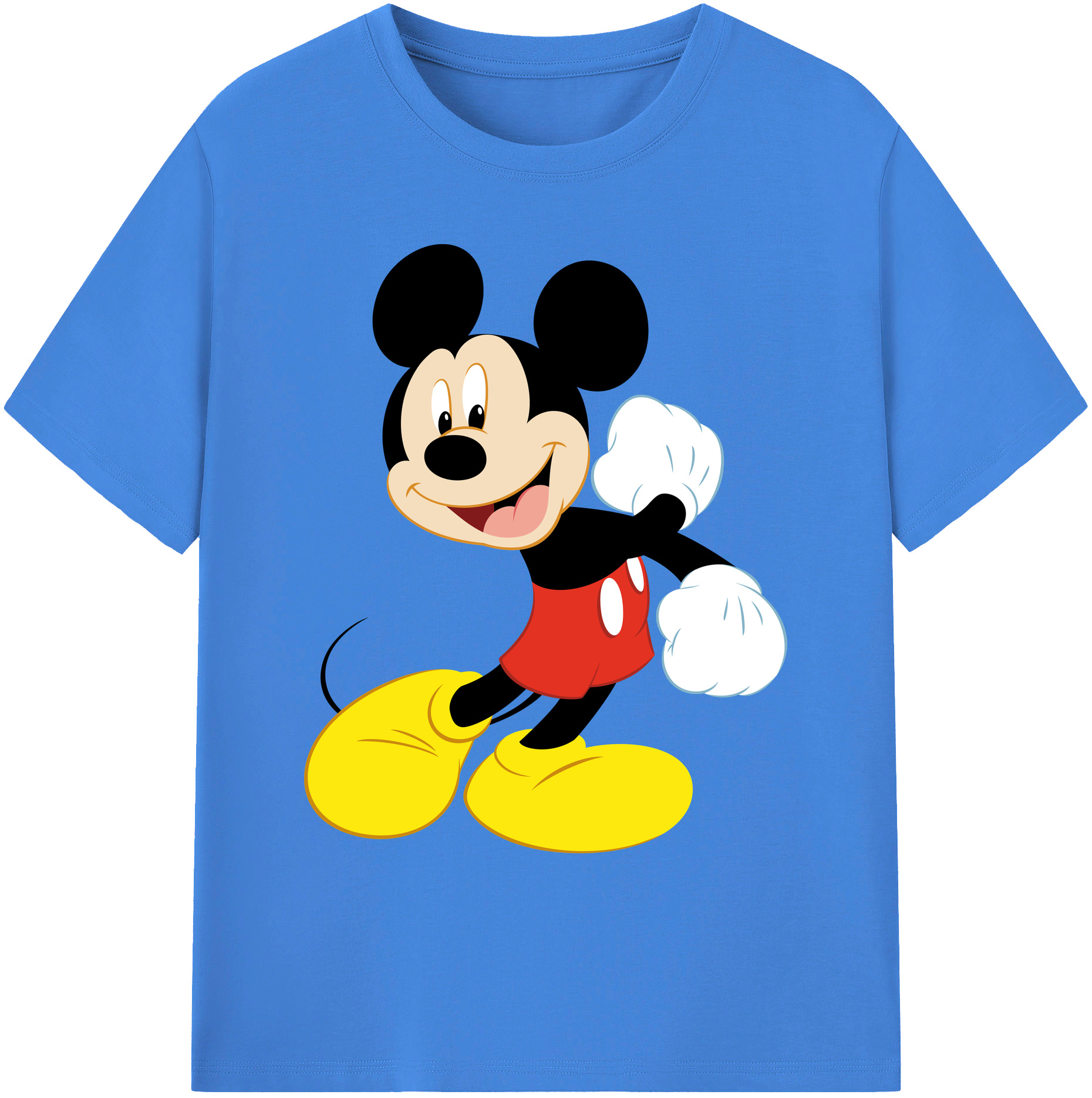 ミッキーマウス Mickey Mouse 綿100％ メンズ半袖Tシャツ｜肌触りやわらか＆通気性
