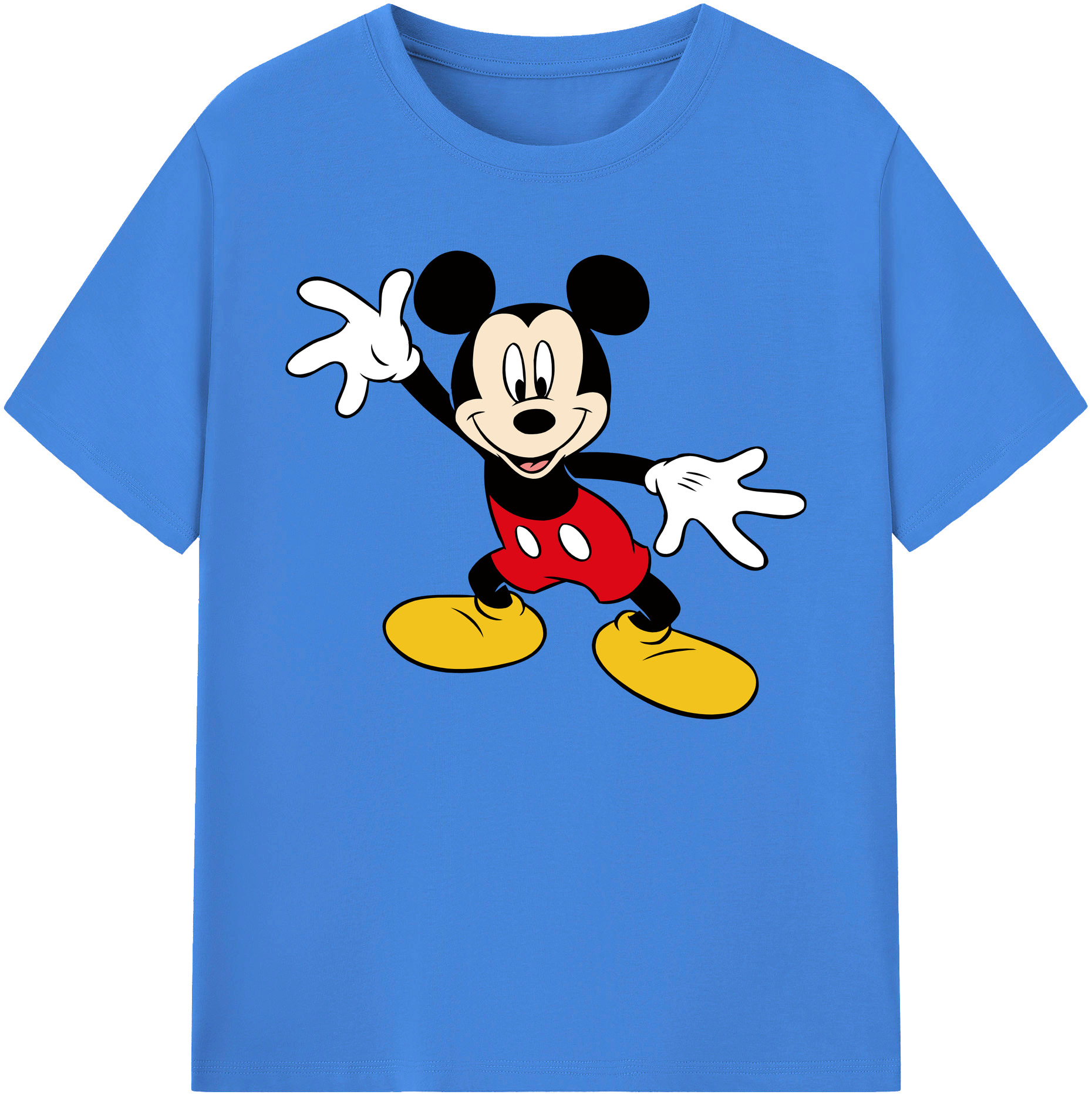 ミッキーマウス Mickey Mouse 綿100％ メンズ半袖Tシャツ｜肌触りやわらか＆通気性