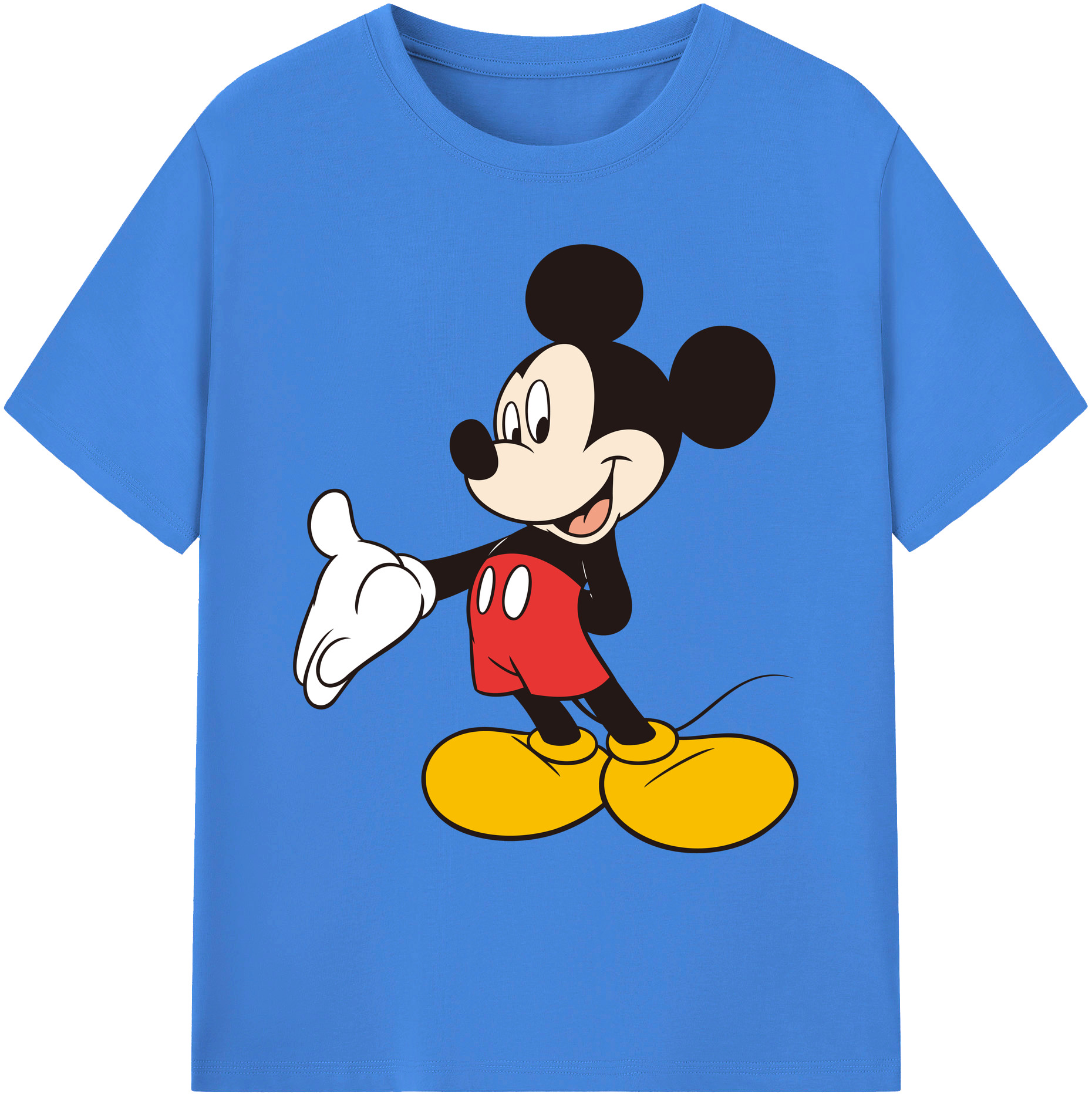 ミッキーマウス Mickey Mouse 綿100％ メンズ半袖Tシャツ｜肌触りやわらか＆通気性