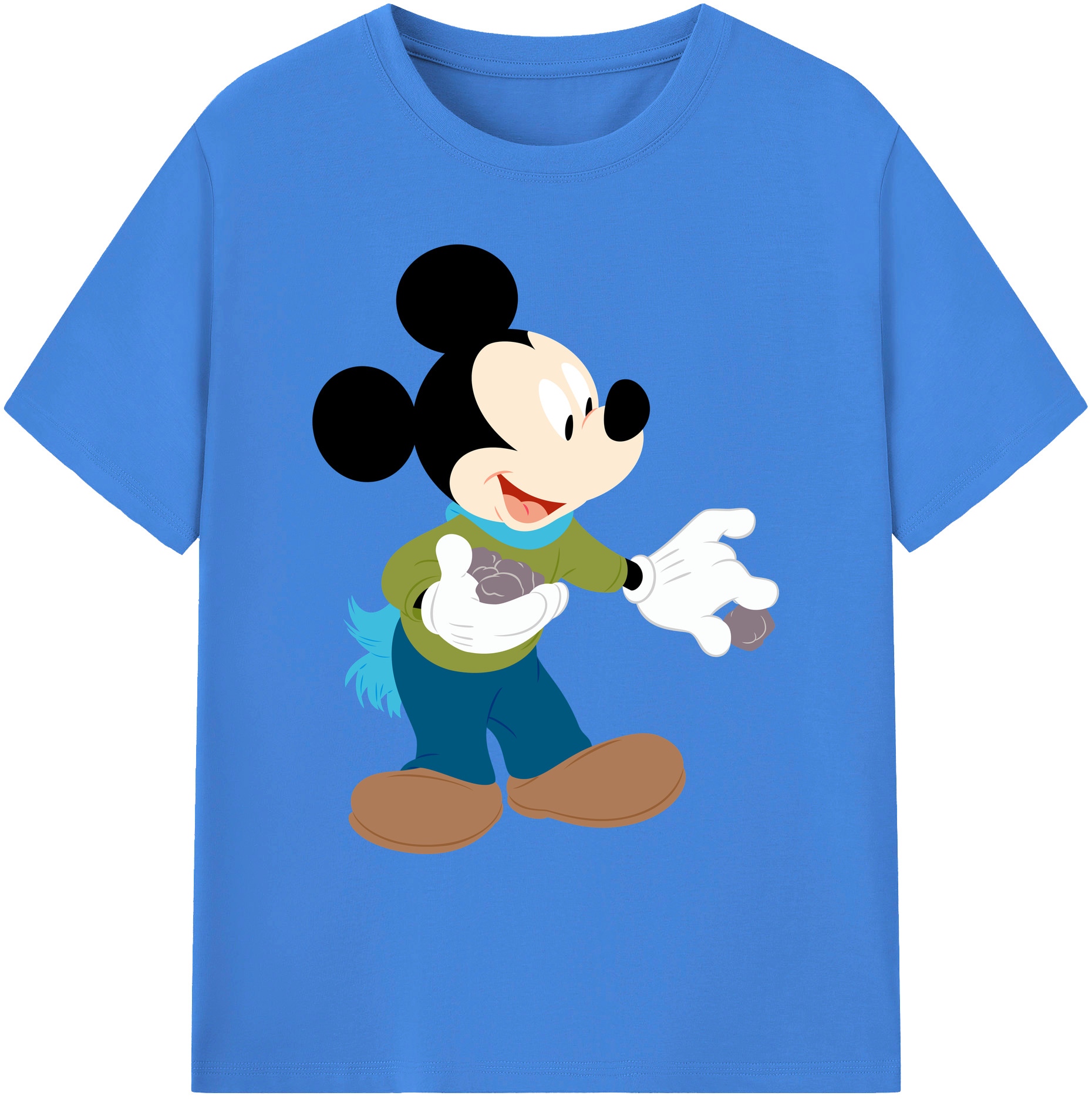 ミッキーマウス Mickey Mouse 綿100％ メンズ半袖Tシャツ｜肌触りやわらか＆通気性