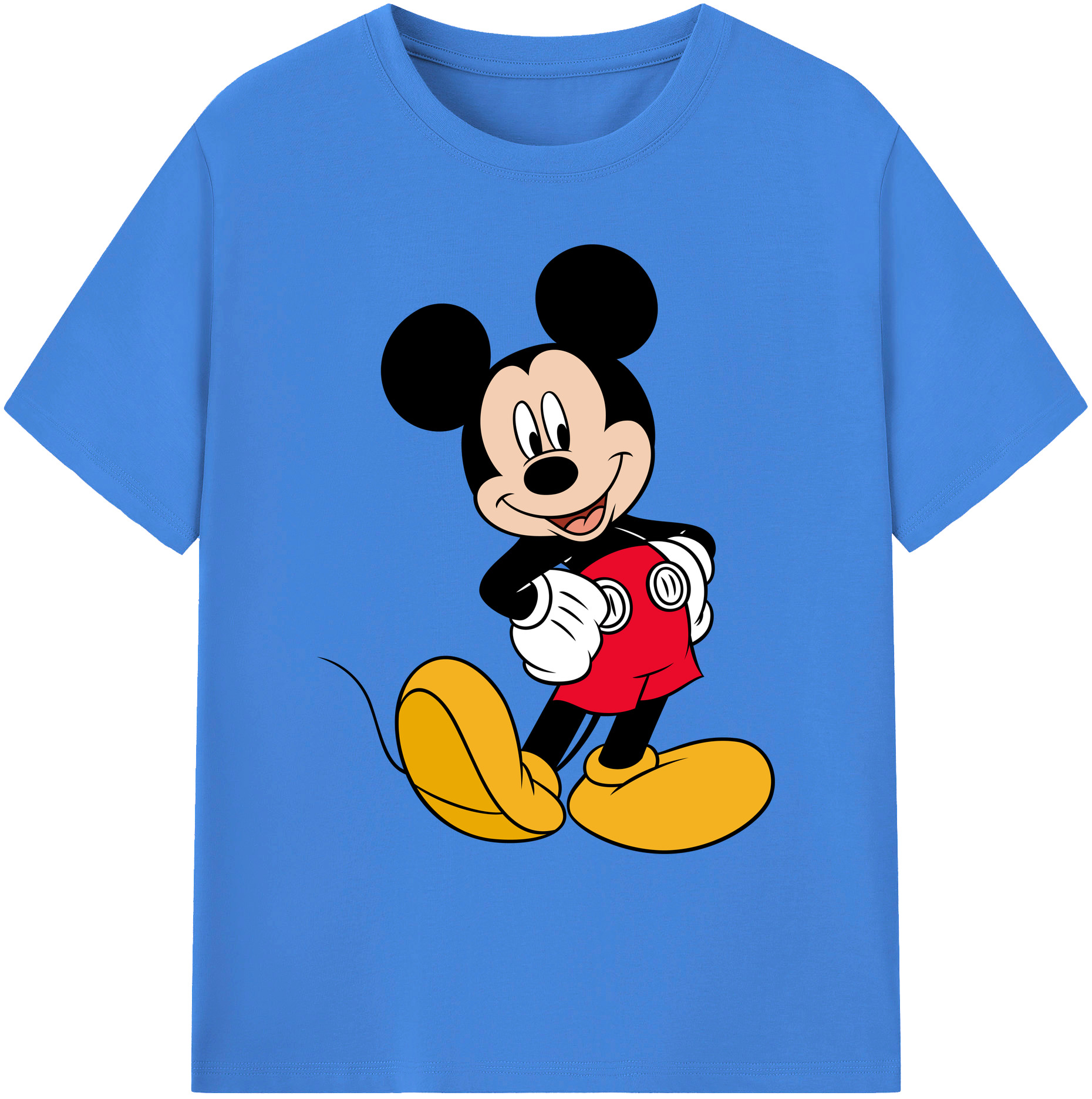 ミッキーマウス Mickey Mouse 綿100％ メンズ半袖Tシャツ｜肌触りやわらか＆通気性