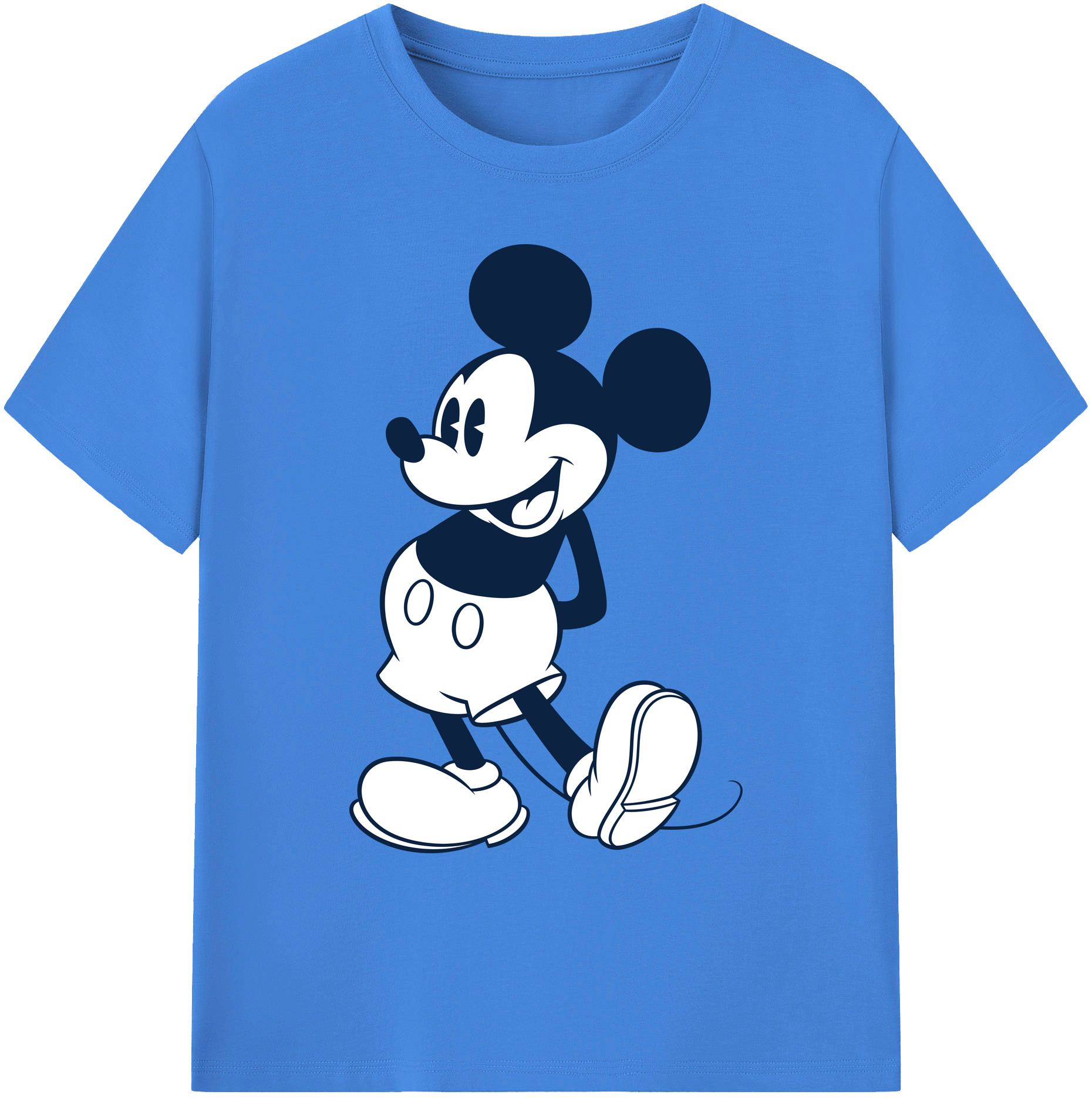ミッキーマウス Mickey Mouse 綿100％ メンズ半袖Tシャツ｜肌触りやわらか＆通気性