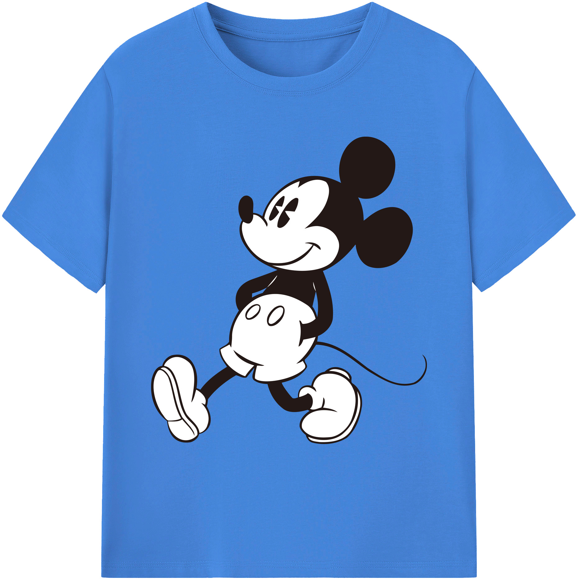 ミッキーマウス Mickey Mouse 綿100％ メンズ半袖Tシャツ｜肌触りやわらか＆通気性
