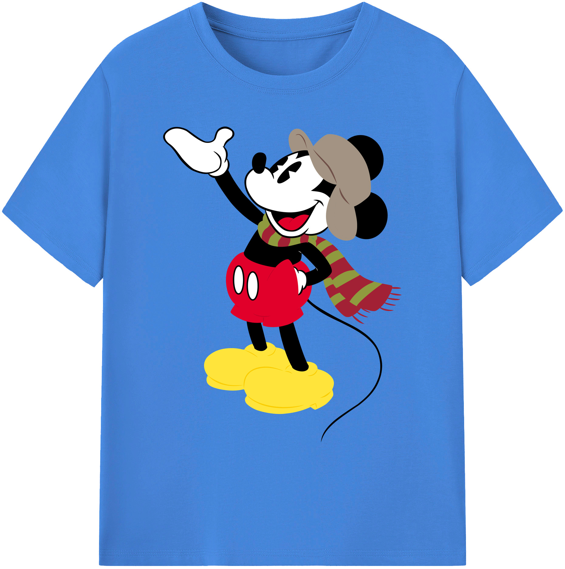 ミッキーマウス Mickey Mouse 綿100％ メンズ半袖Tシャツ｜肌触りやわらか＆通気性