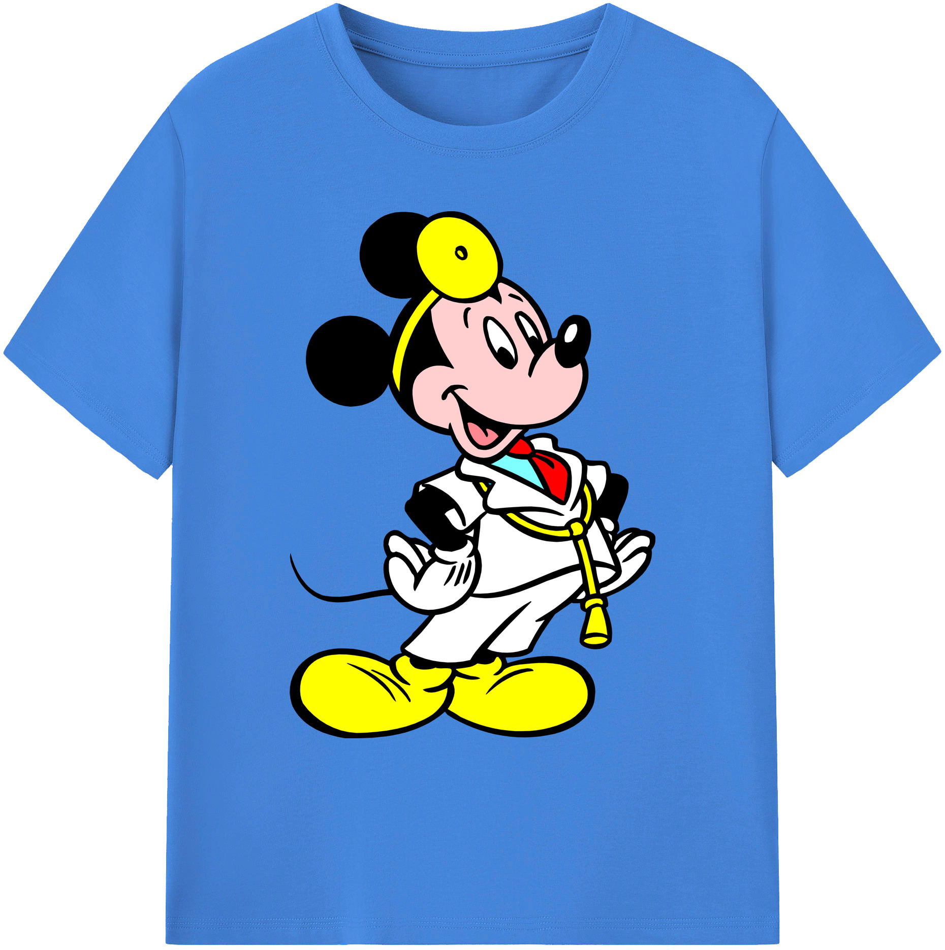 ミッキーマウス Mickey Mouse 綿100％ メンズ半袖Tシャツ｜肌触りやわらか＆通気性