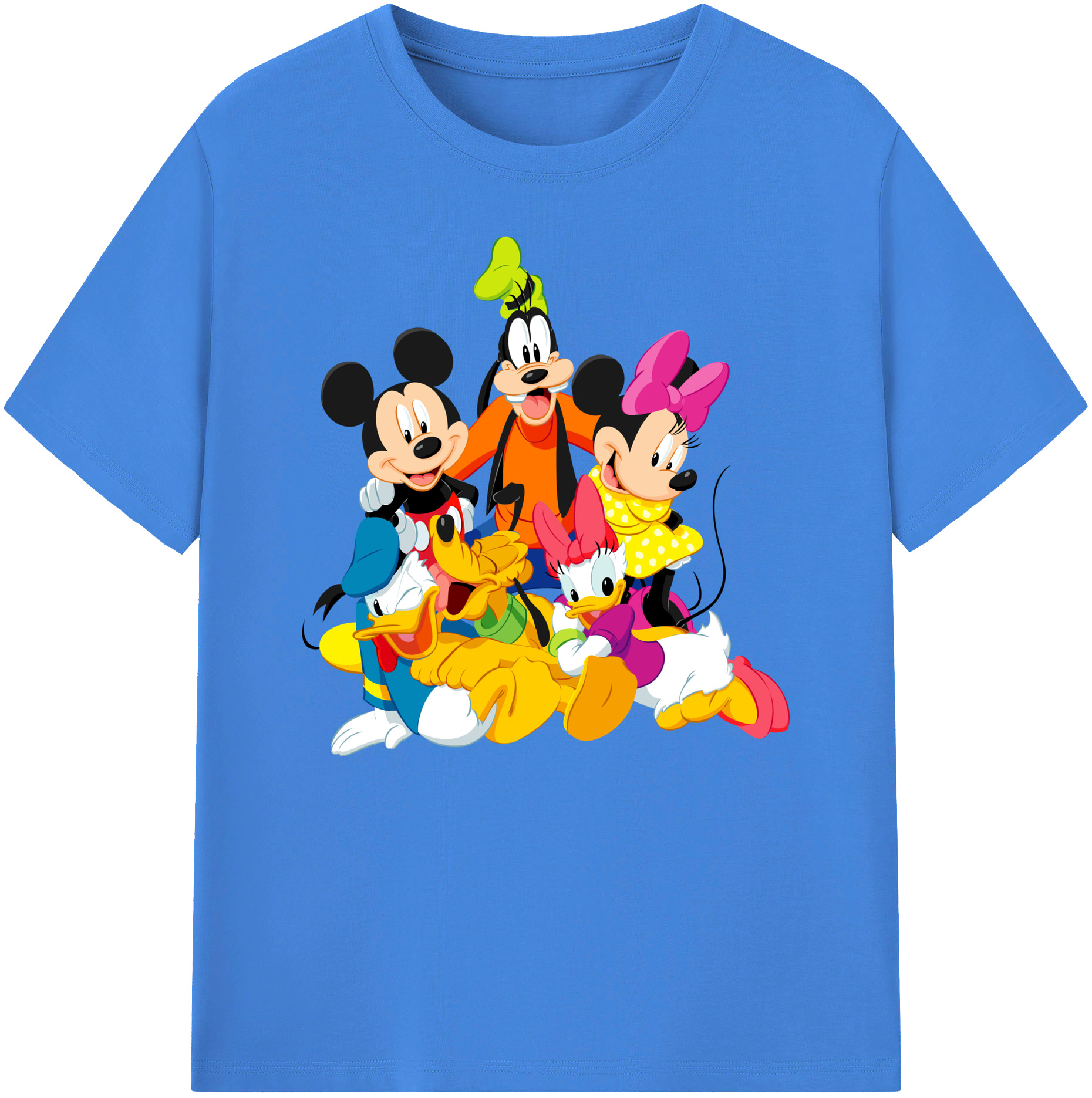 ミッキーマウス Mickey Mouse 綿100％ メンズ半袖Tシャツ｜肌触りやわらか＆通気性