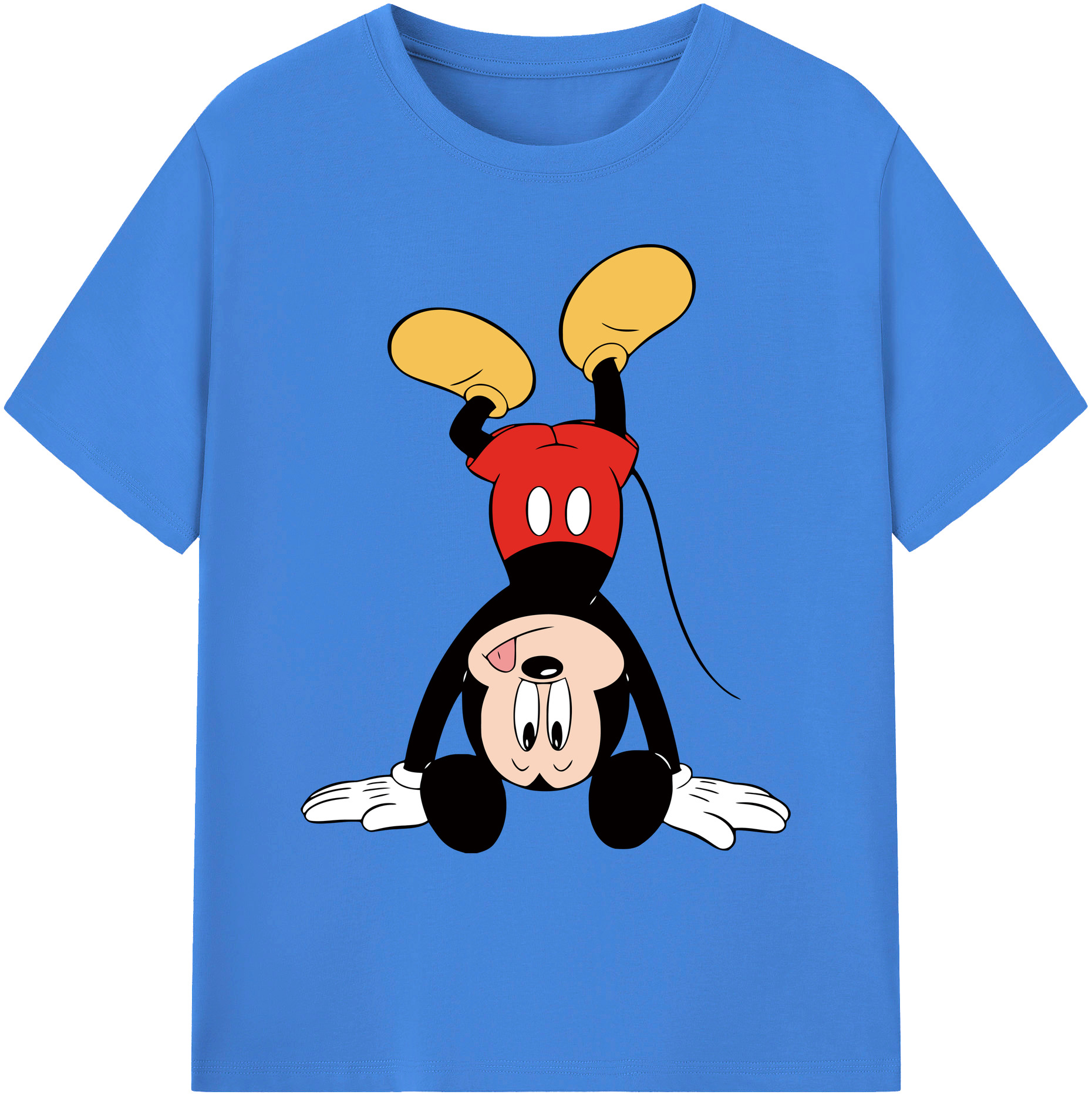 ミッキーマウス Mickey Mouse 綿100％ メンズ半袖Tシャツ｜肌触りやわらか＆通気性