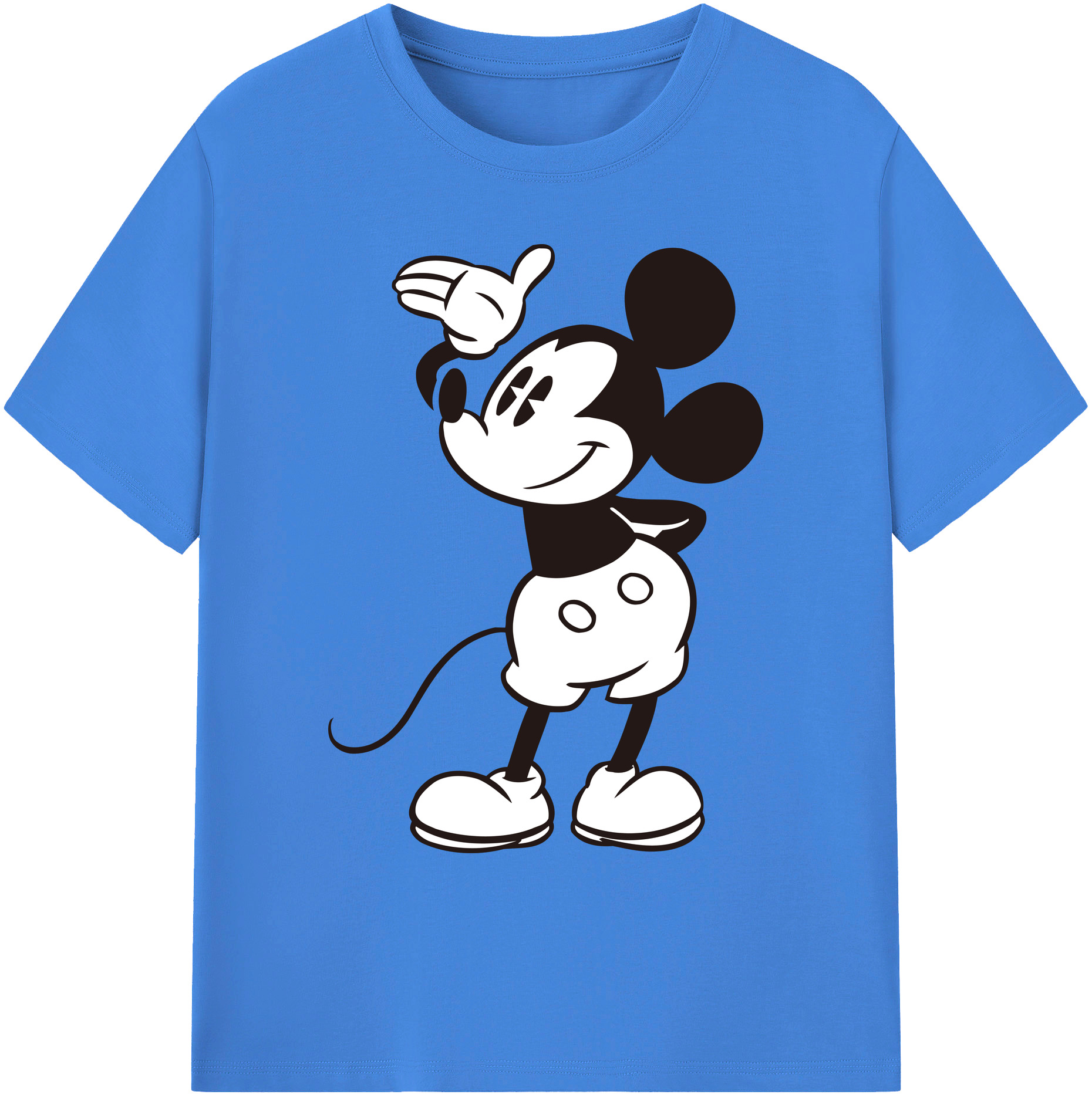 ミッキーマウス Mickey Mouse 綿100％ メンズ半袖Tシャツ｜肌触りやわらか＆通気性