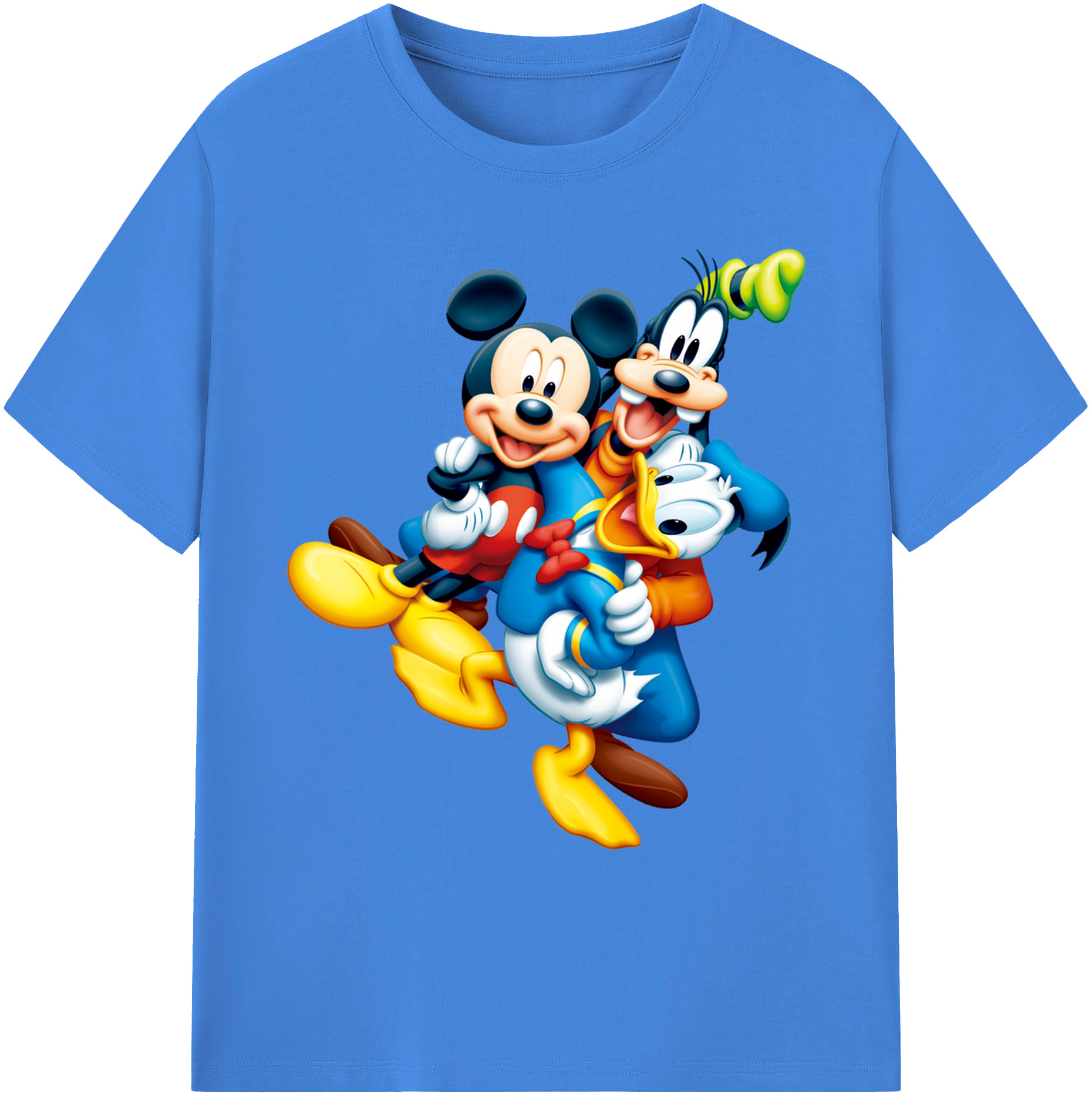 ミッキーマウス Mickey Mouse 綿100％ メンズ半袖Tシャツ｜肌触りやわらか＆通気性