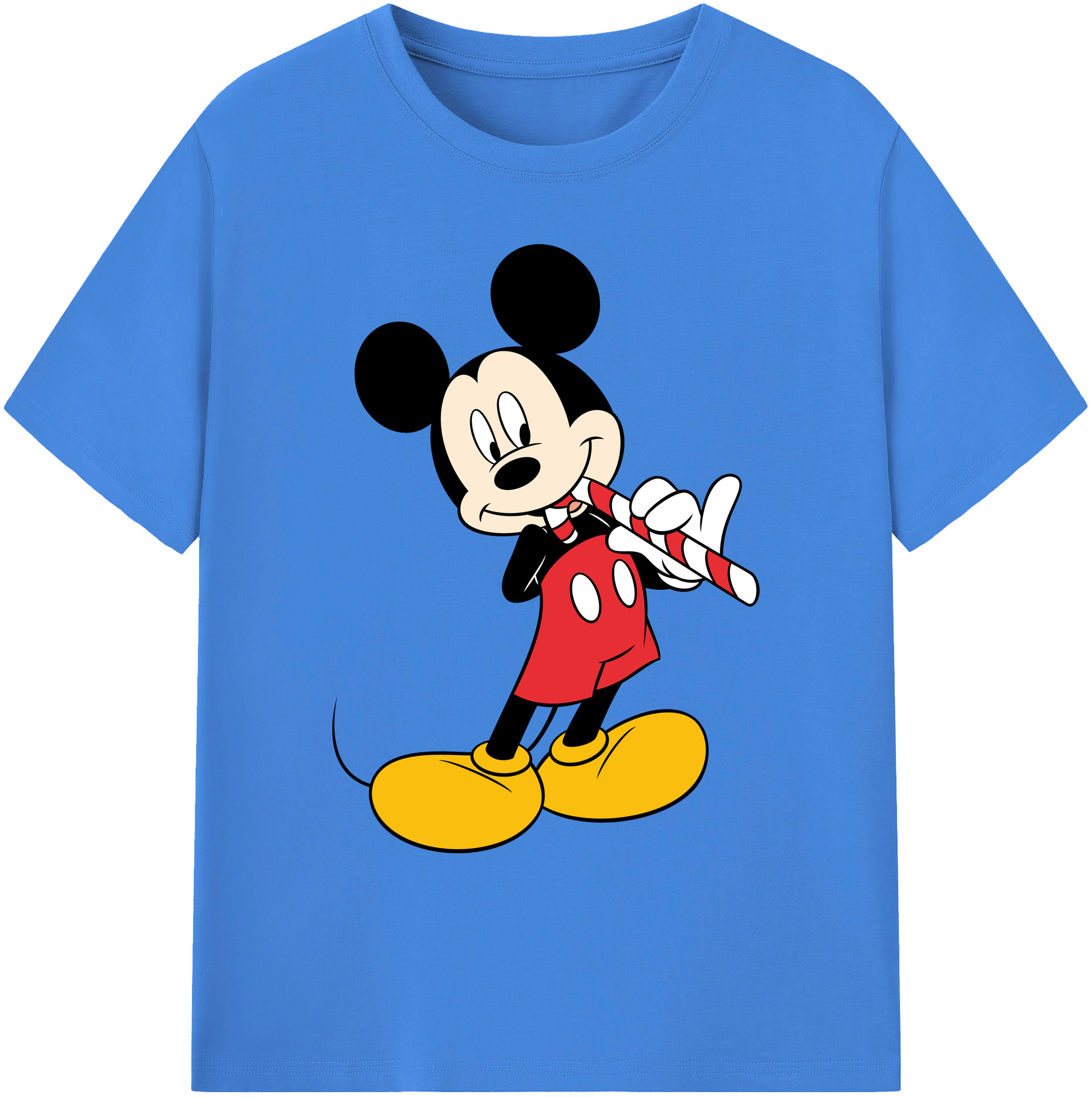 ミッキーマウス Mickey Mouse 綿100％ メンズ半袖Tシャツ｜肌触りやわらか＆通気性