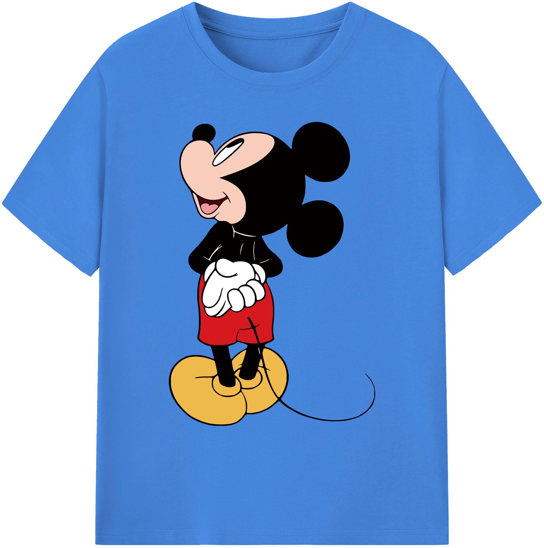 ミッキーマウス Mickey Mouse 綿100％ メンズ半袖Tシャツ｜肌触りやわらか＆通気性