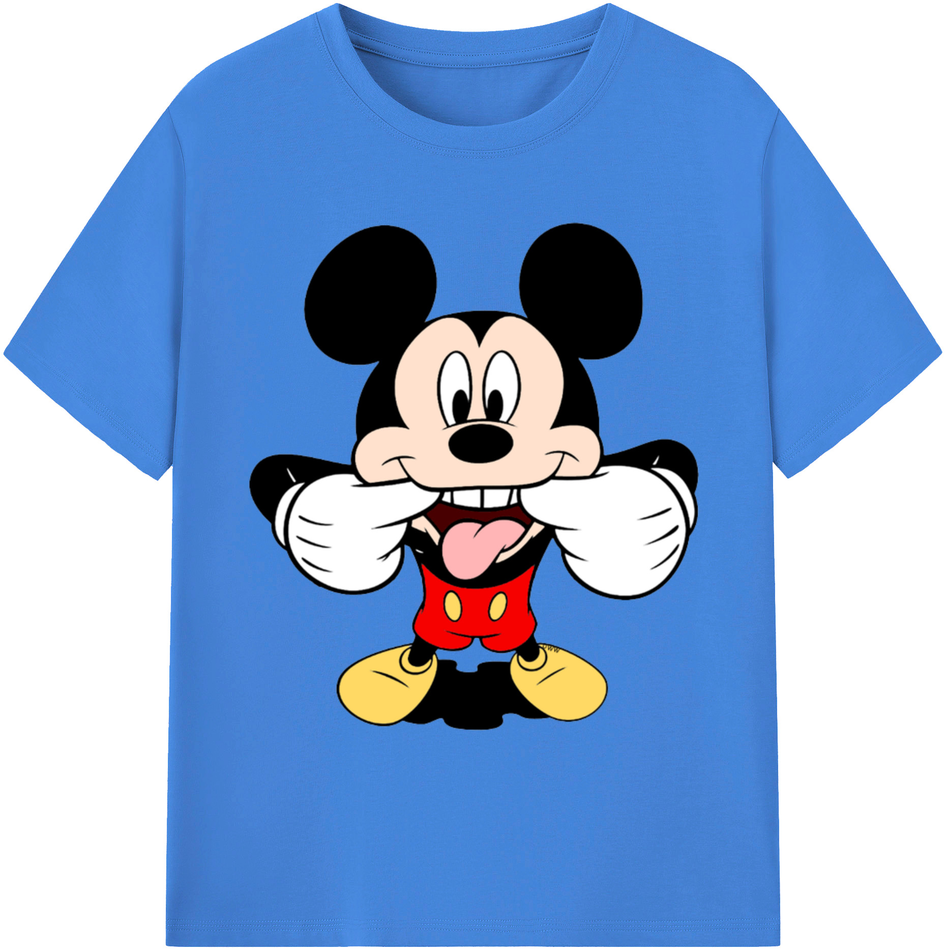 ミッキーマウス Mickey Mouse 綿100％ メンズ半袖Tシャツ｜肌触りやわらか＆通気性