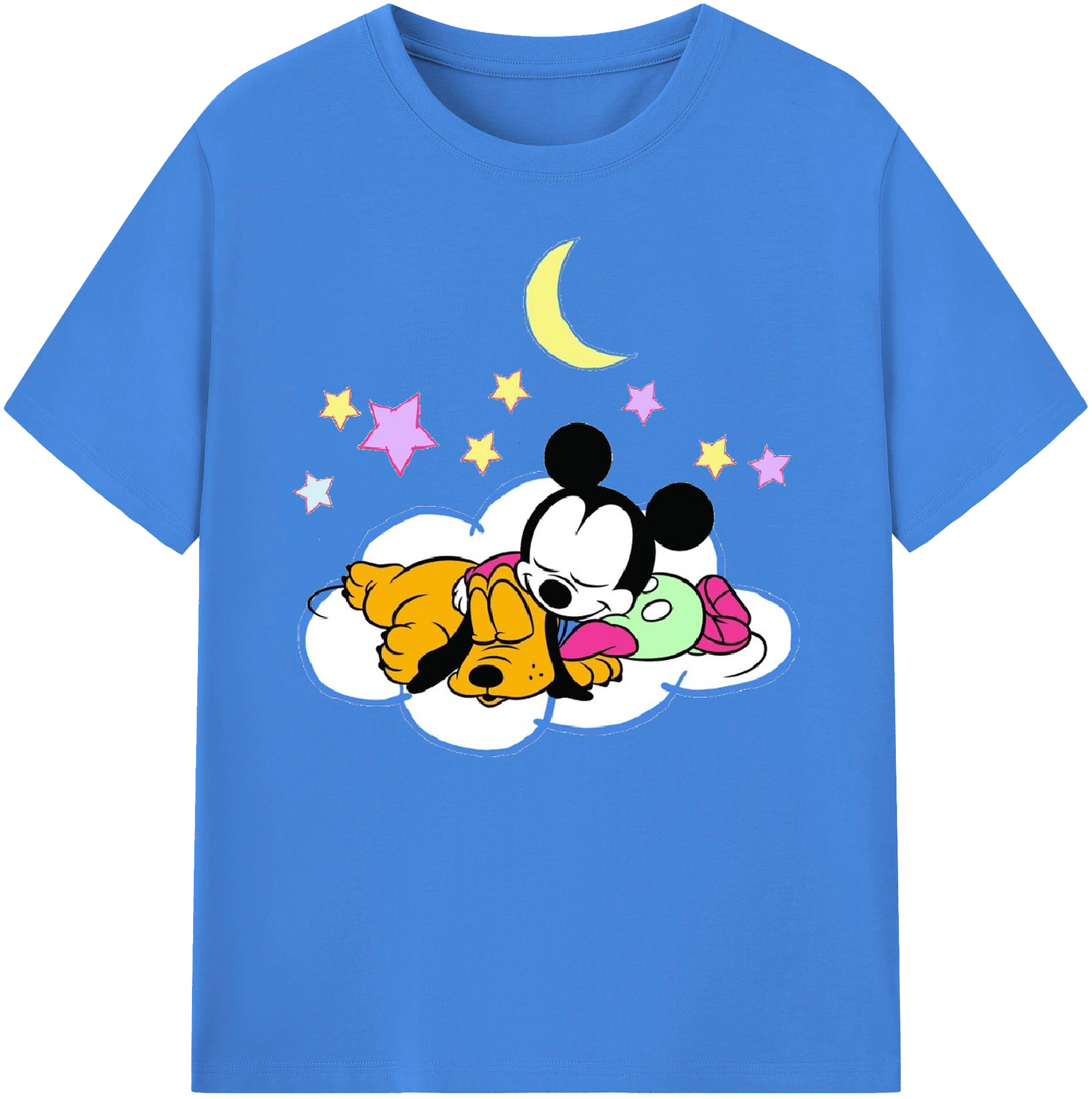 ミッキーマウス Mickey Mouse 綿100％ メンズ半袖Tシャツ｜肌触りやわらか＆通気性